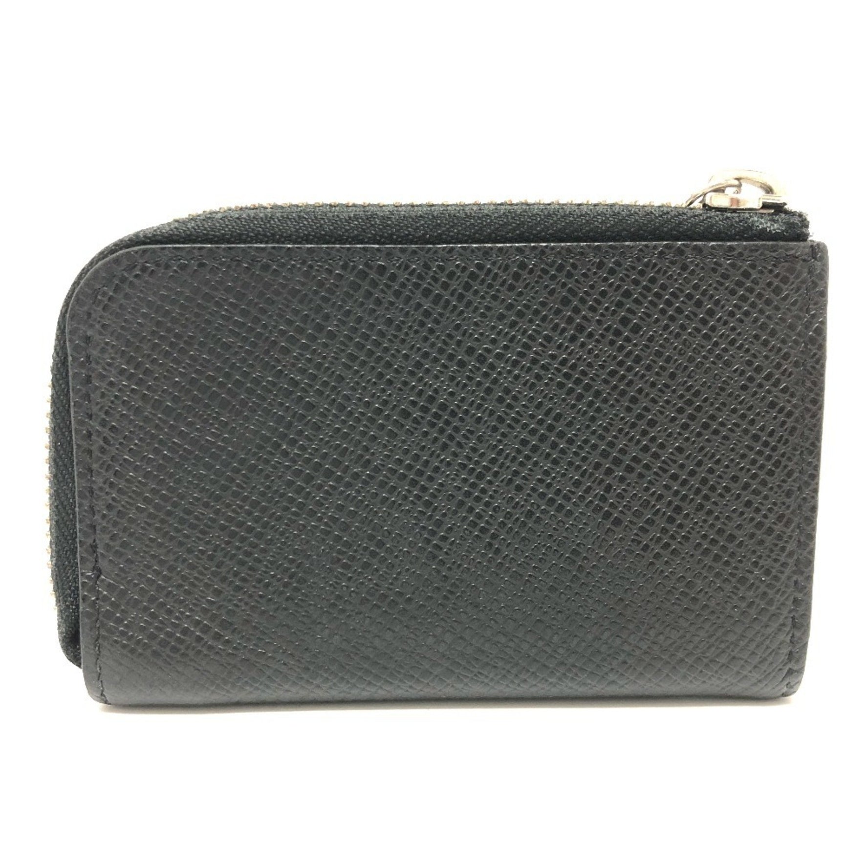 LOUIS VUITTON M63375 Taiga Porte Monnaie Jour Coin Purse in Leather, Men's, Black