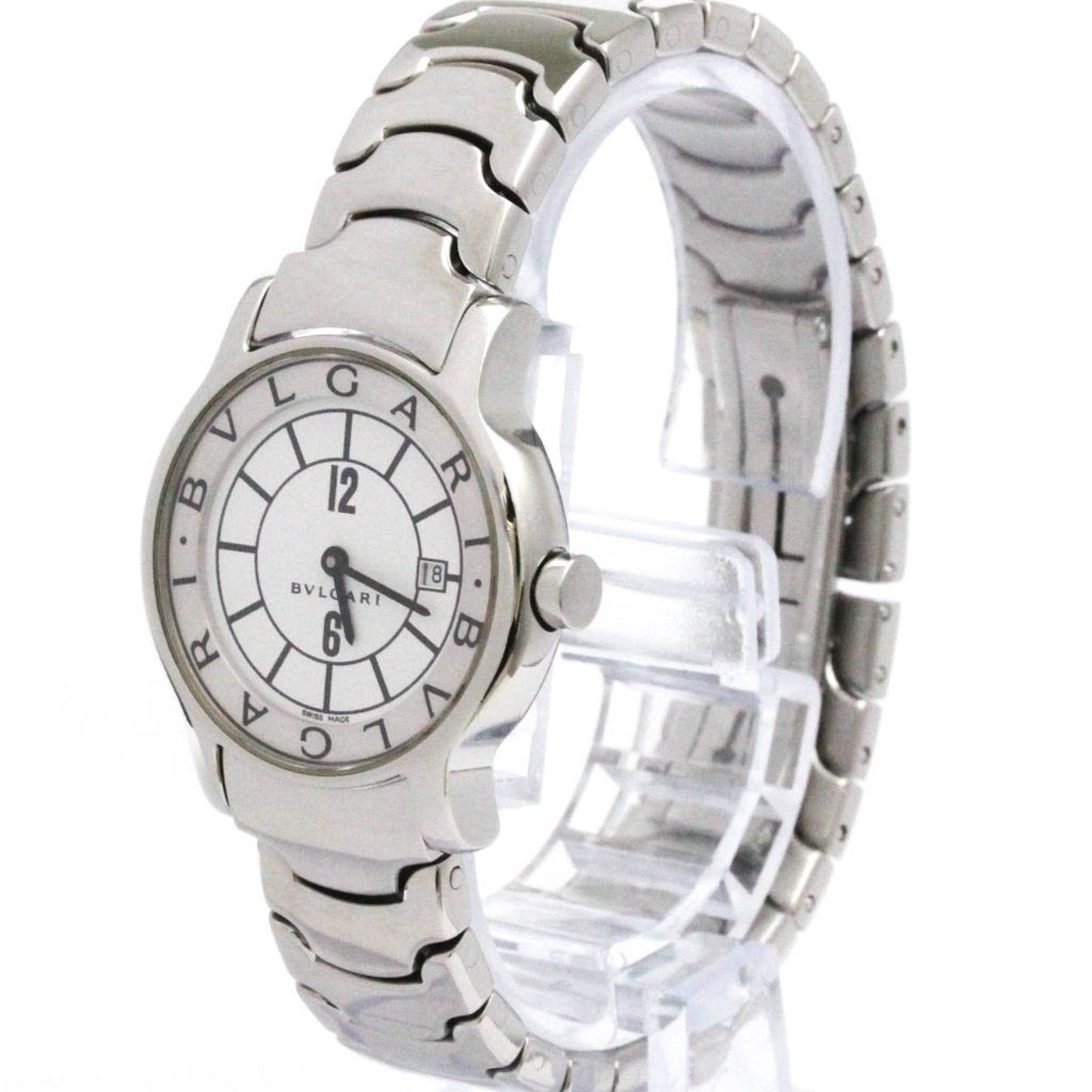 BVLGARI Solotempo Steel Quartz Ladies Watch ST29S Polished