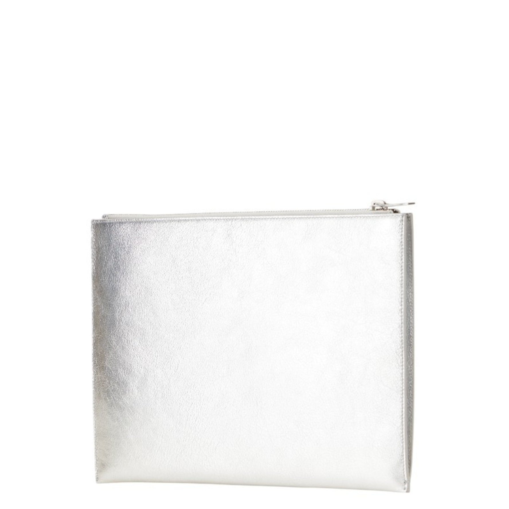 Saint Laurent Star Clutch Bag/Second Bag Silver/Black Leather SAINT LAURENT