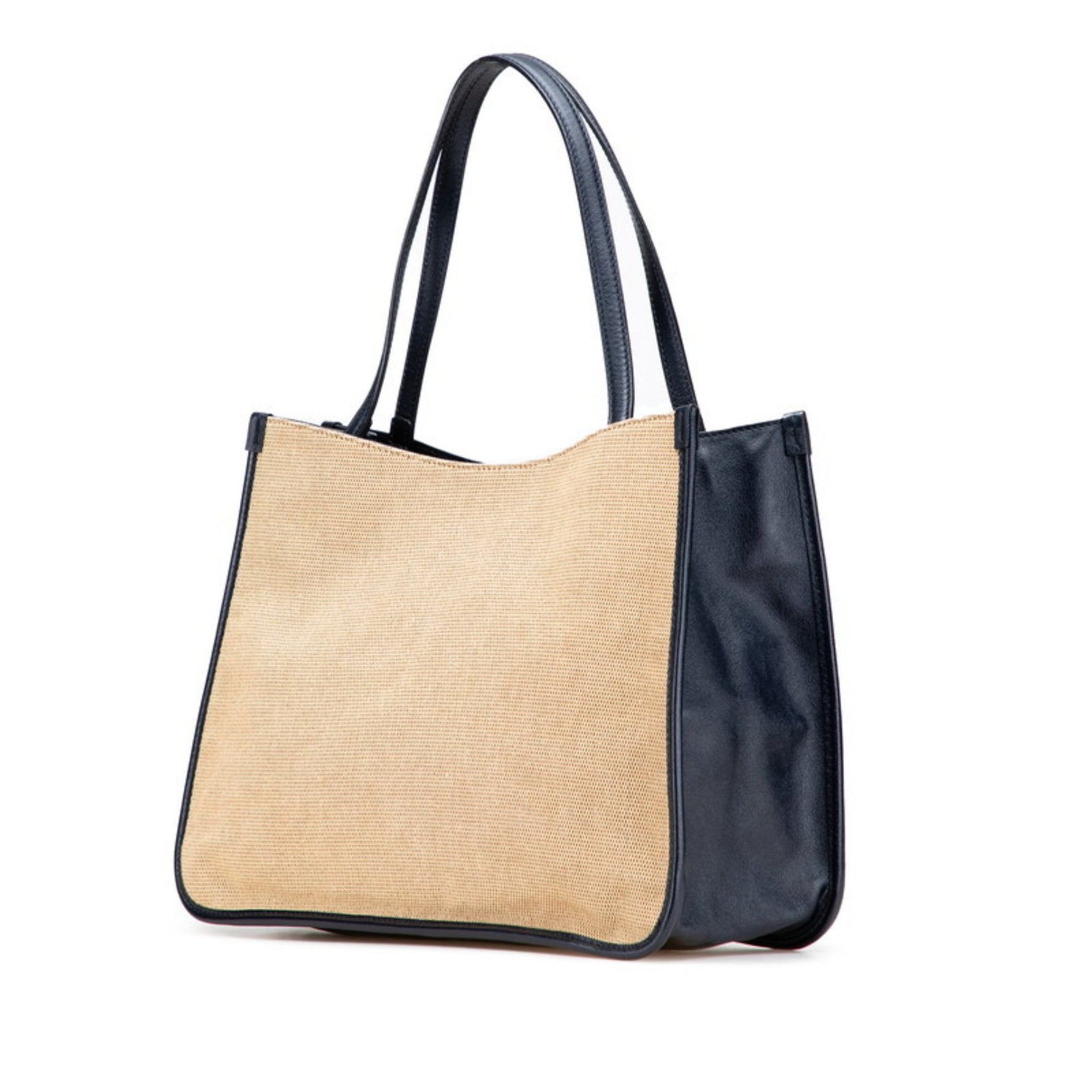 Gucci Horsebit Tote Bag Handbag Beige Black Canvas Leather