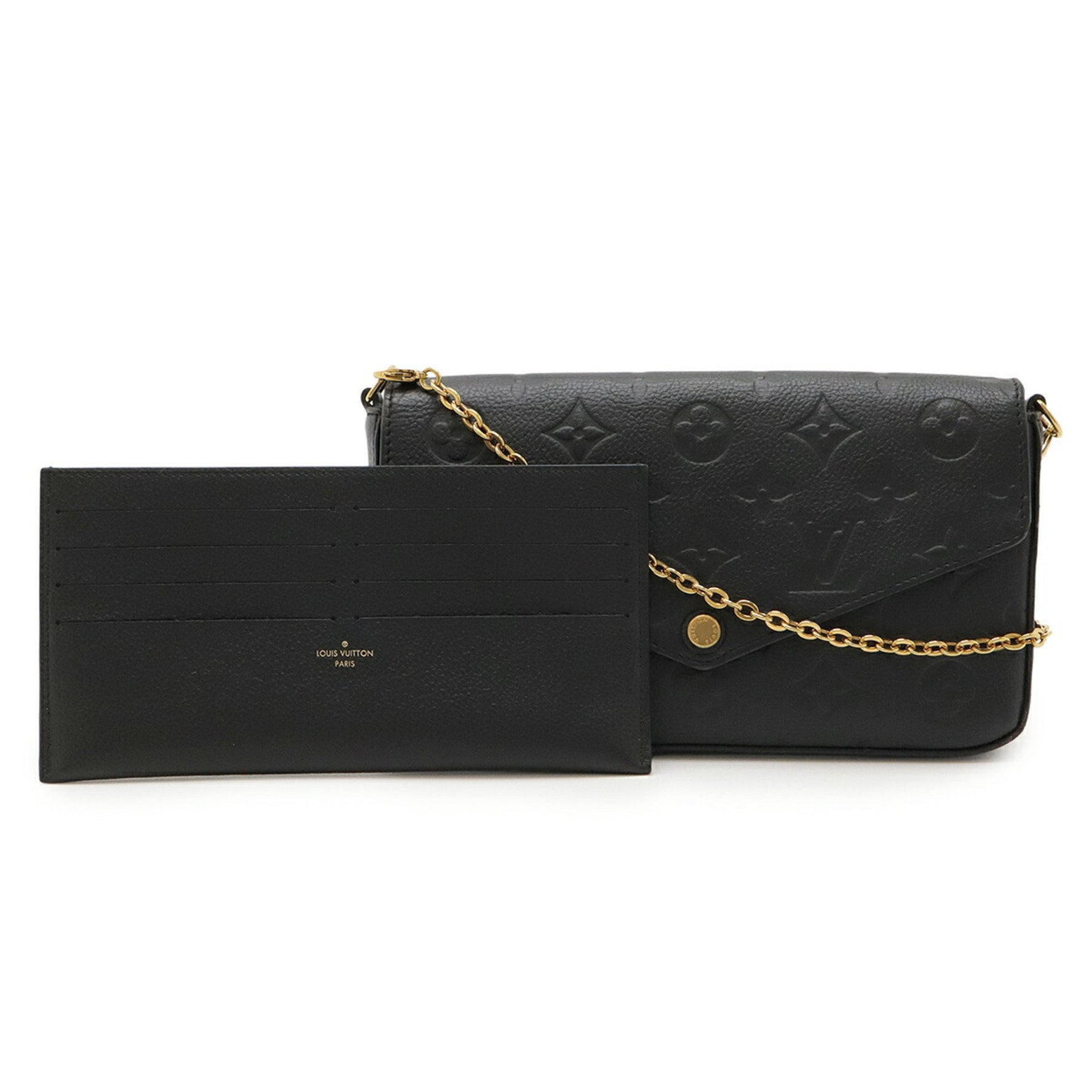 Louis Vuitton Monogram Empreinte Pochette Felicie Shoulder Bag Clutch (Coin Case Missing)