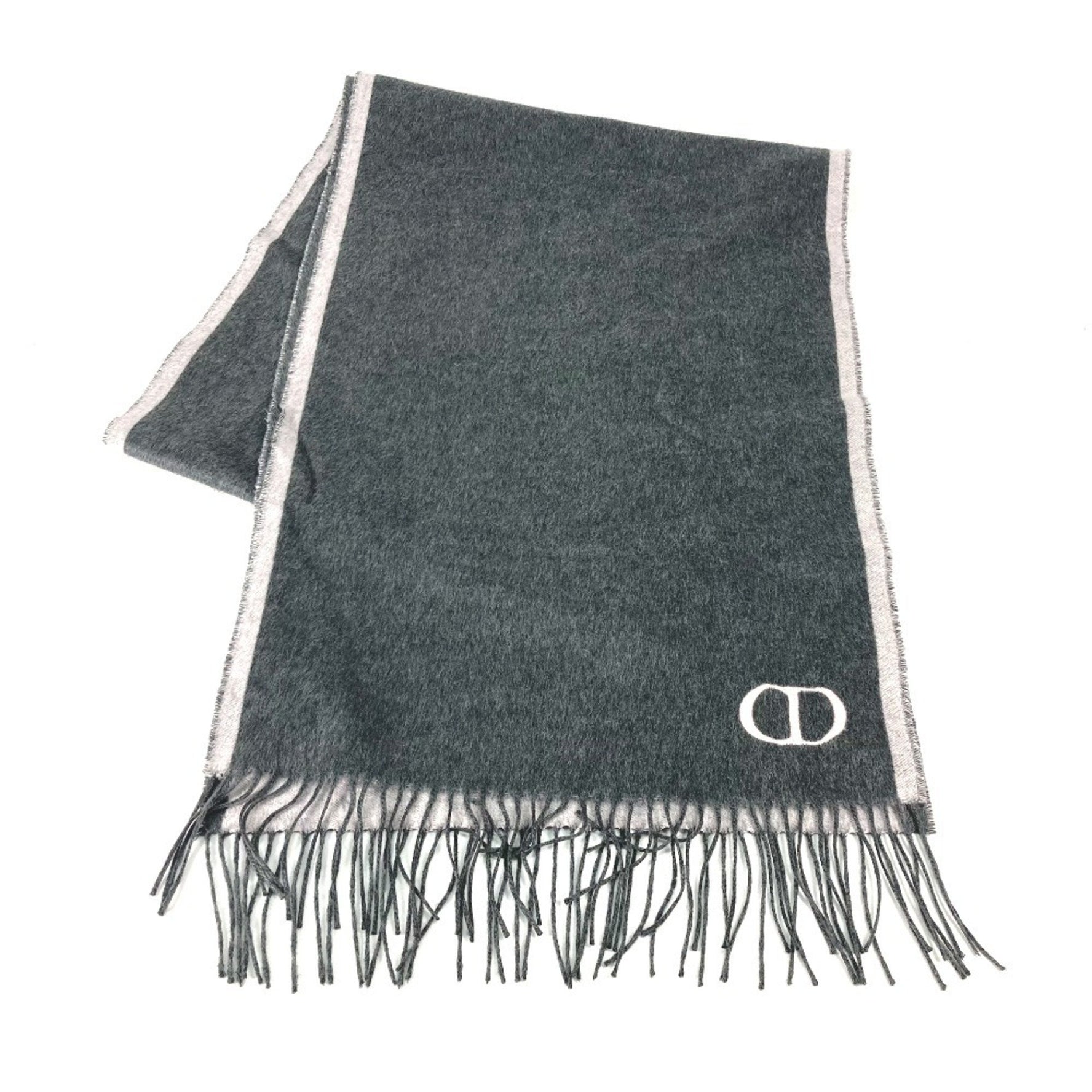 Christian Dior Dior CD Scarf Silk Grey