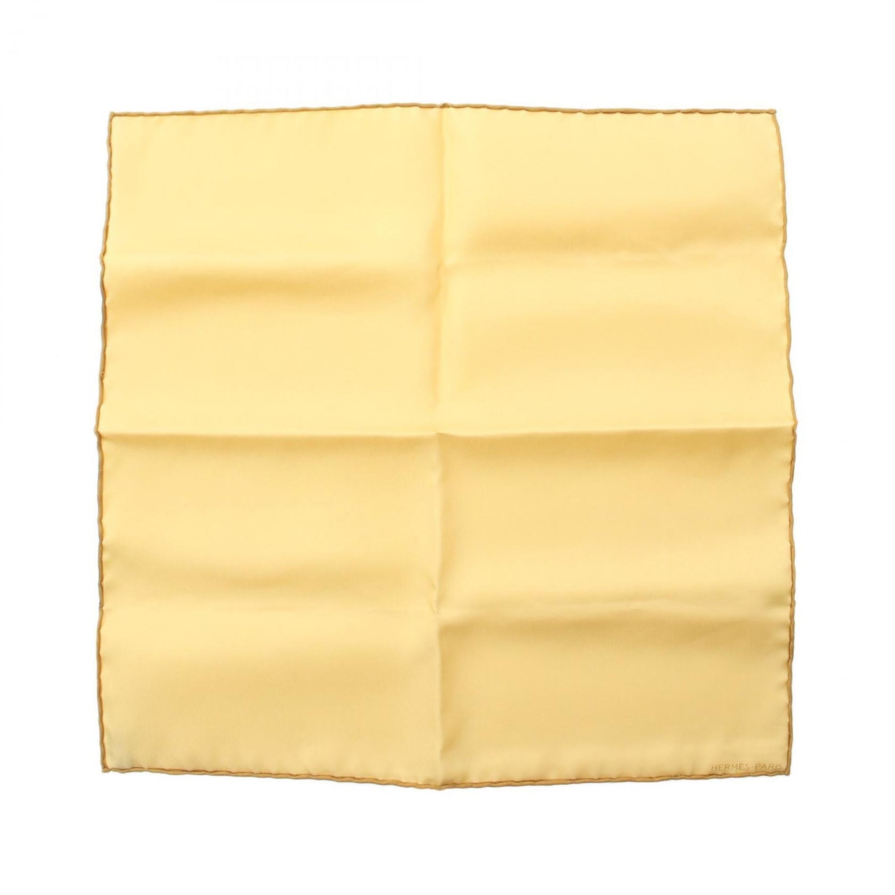 Hermes HERMES Petit Carre 40 Scarf Silk Women's Yellow