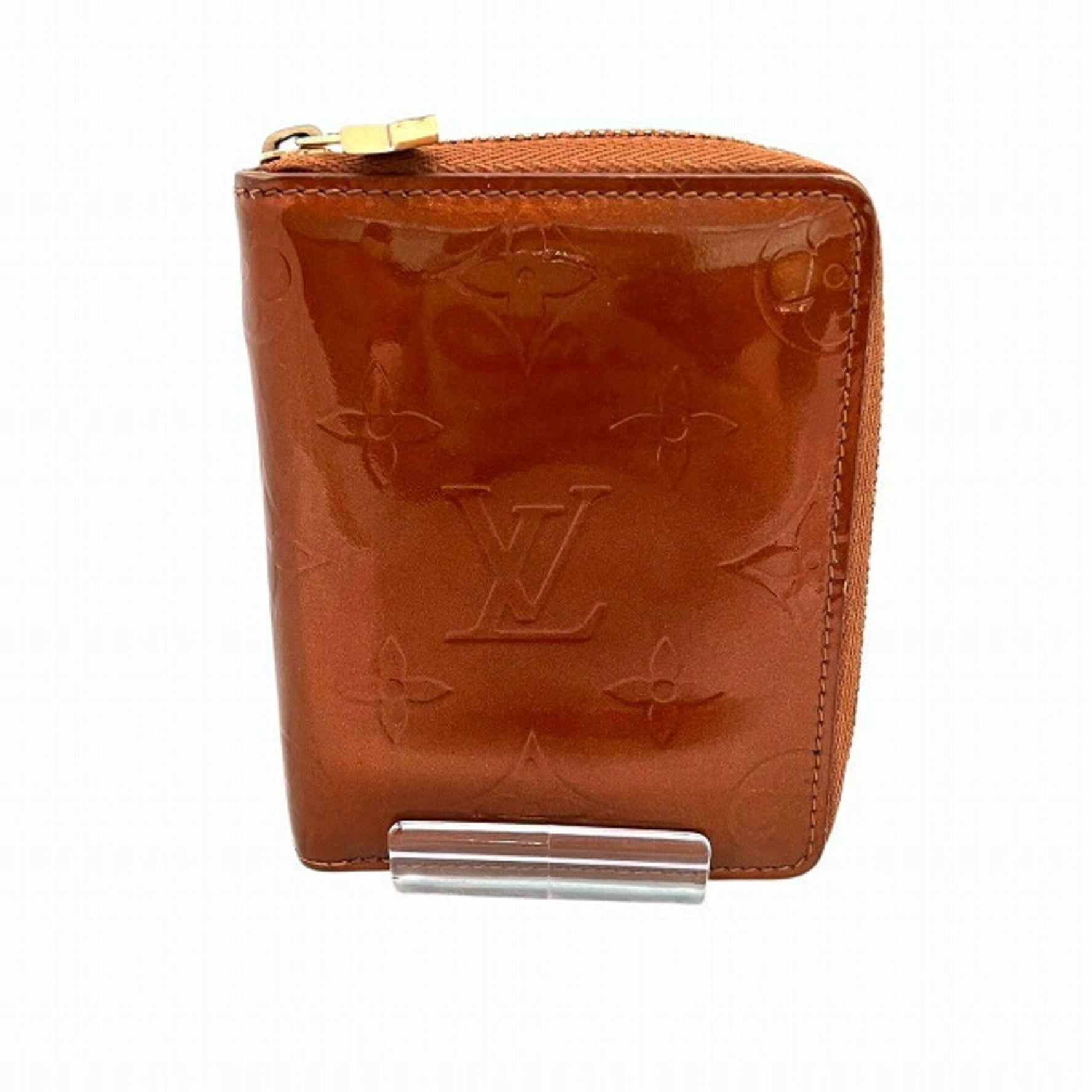 Louis Vuitton Monogram Vernis Bloom M91152 Round Bi-fold Wallet for Men and Women