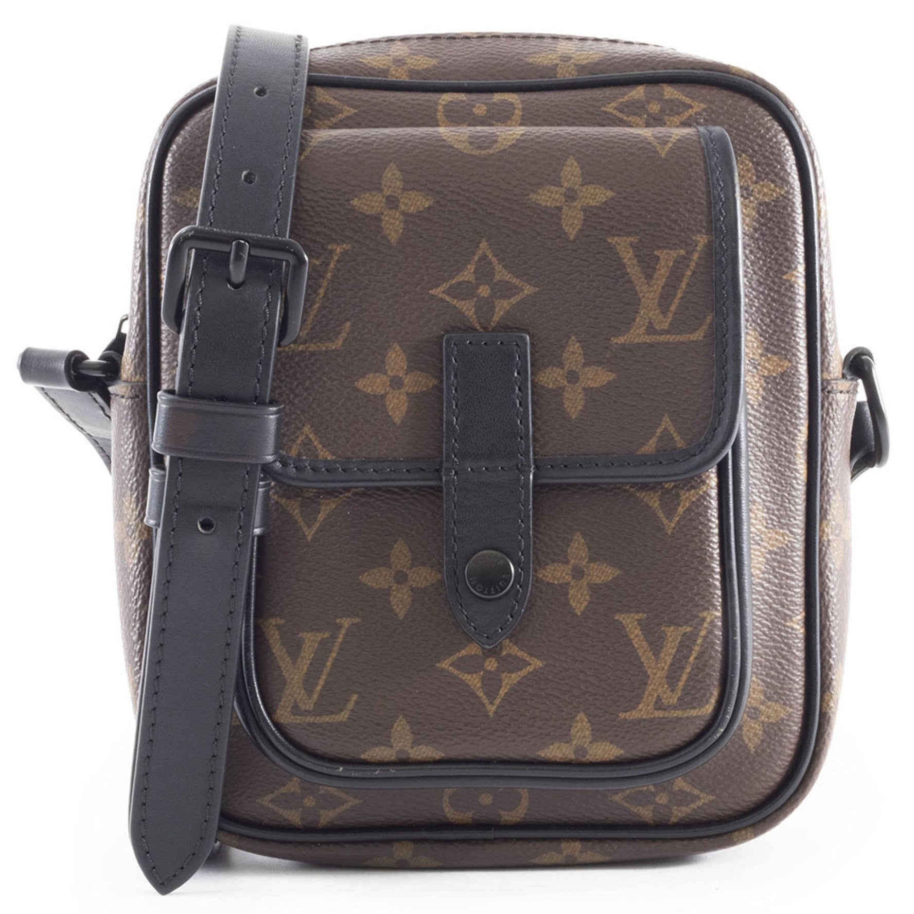 Louis Vuitton Christopher Monogram Macassar Wearable Wallet Shoulder Bag, Brown