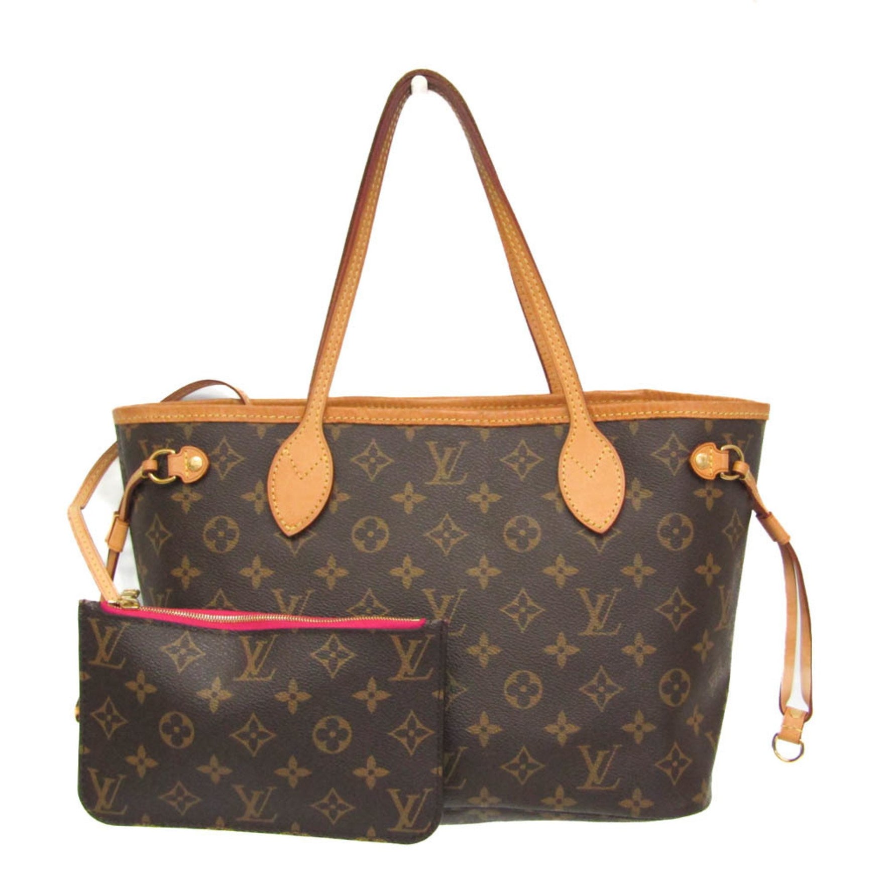 Louis Vuitton Monogram Neverfull PM Tote Bag Brown,Pivoine