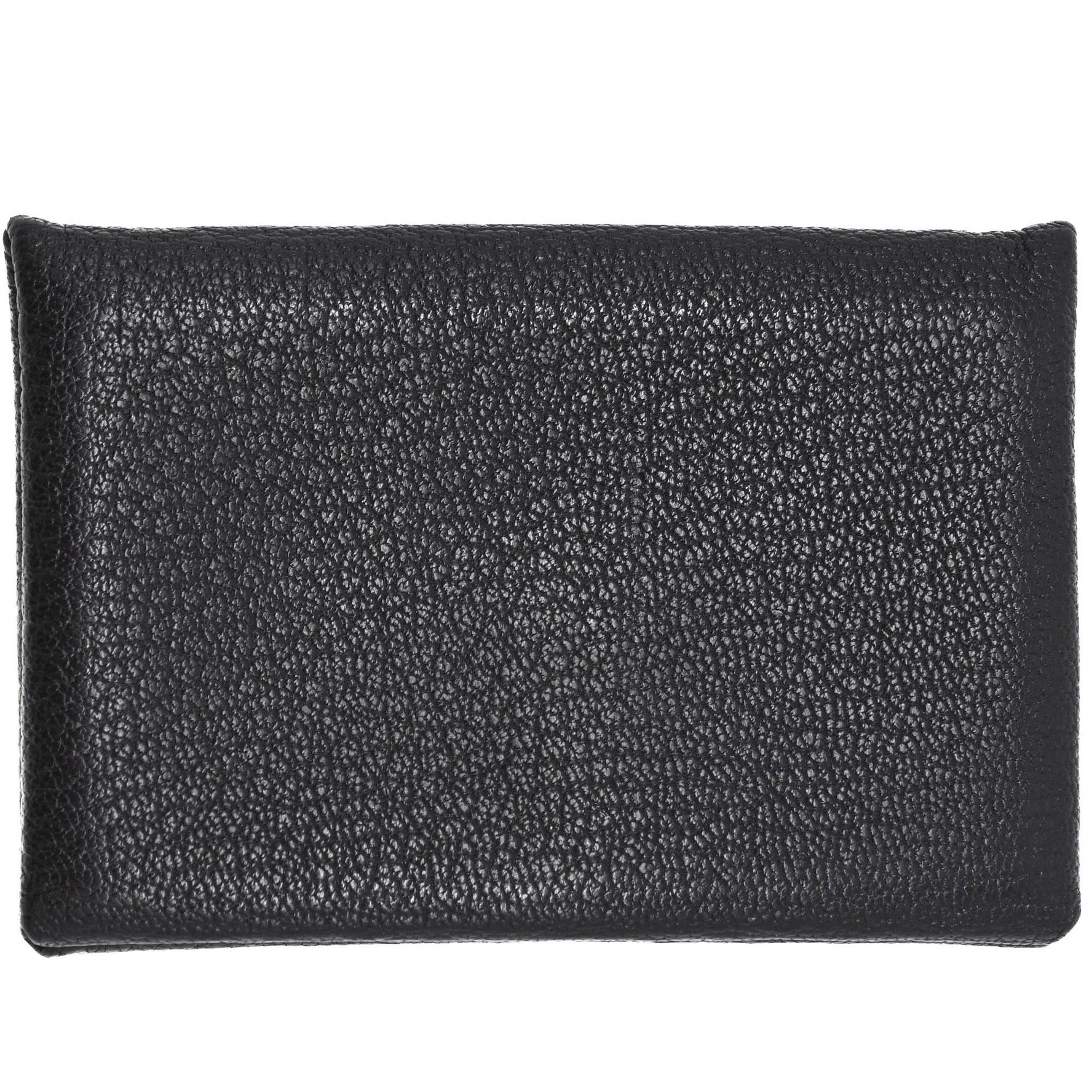 HERMES CALVI Men's Wallet/Coin Case, Epson Black Leather, #D Chevre Myzore