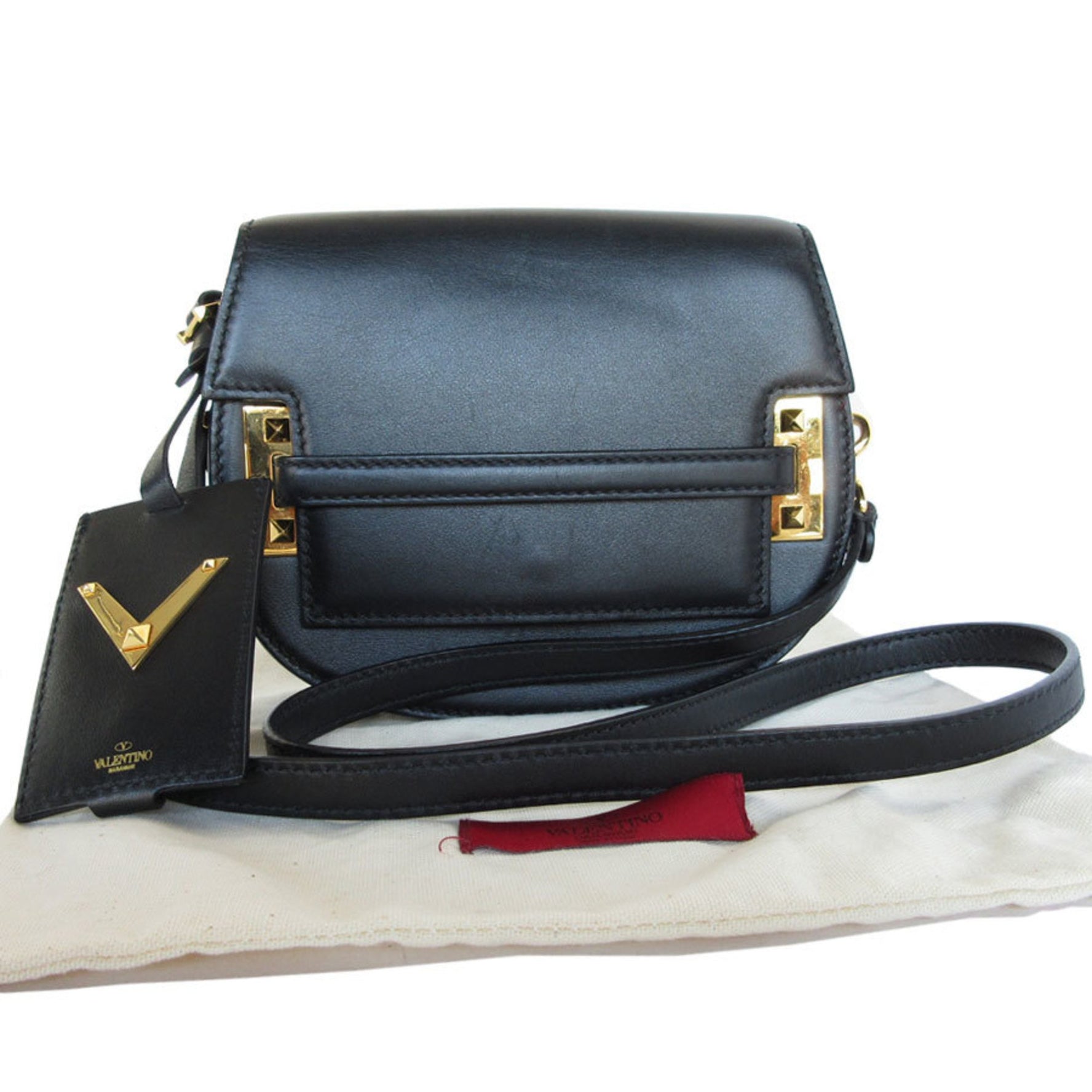 Valentino Garavani shoulder bag leather gold