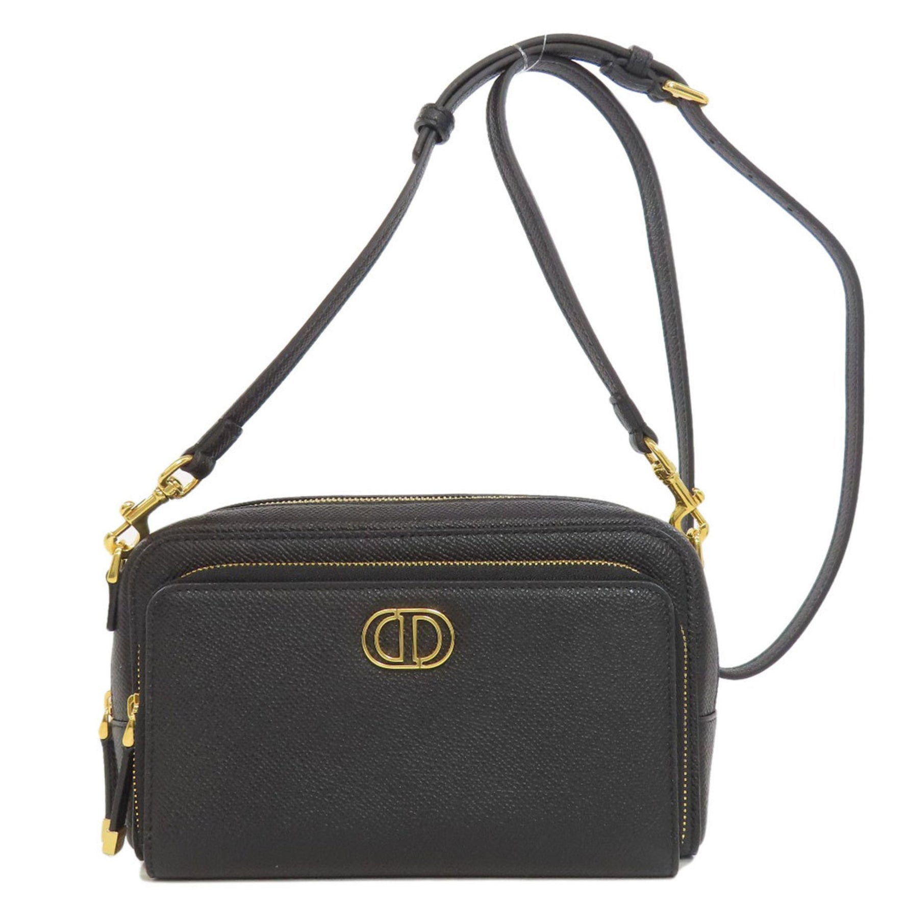 Christian Dior Caro Double Pouch Shoulder Bag Calfskin