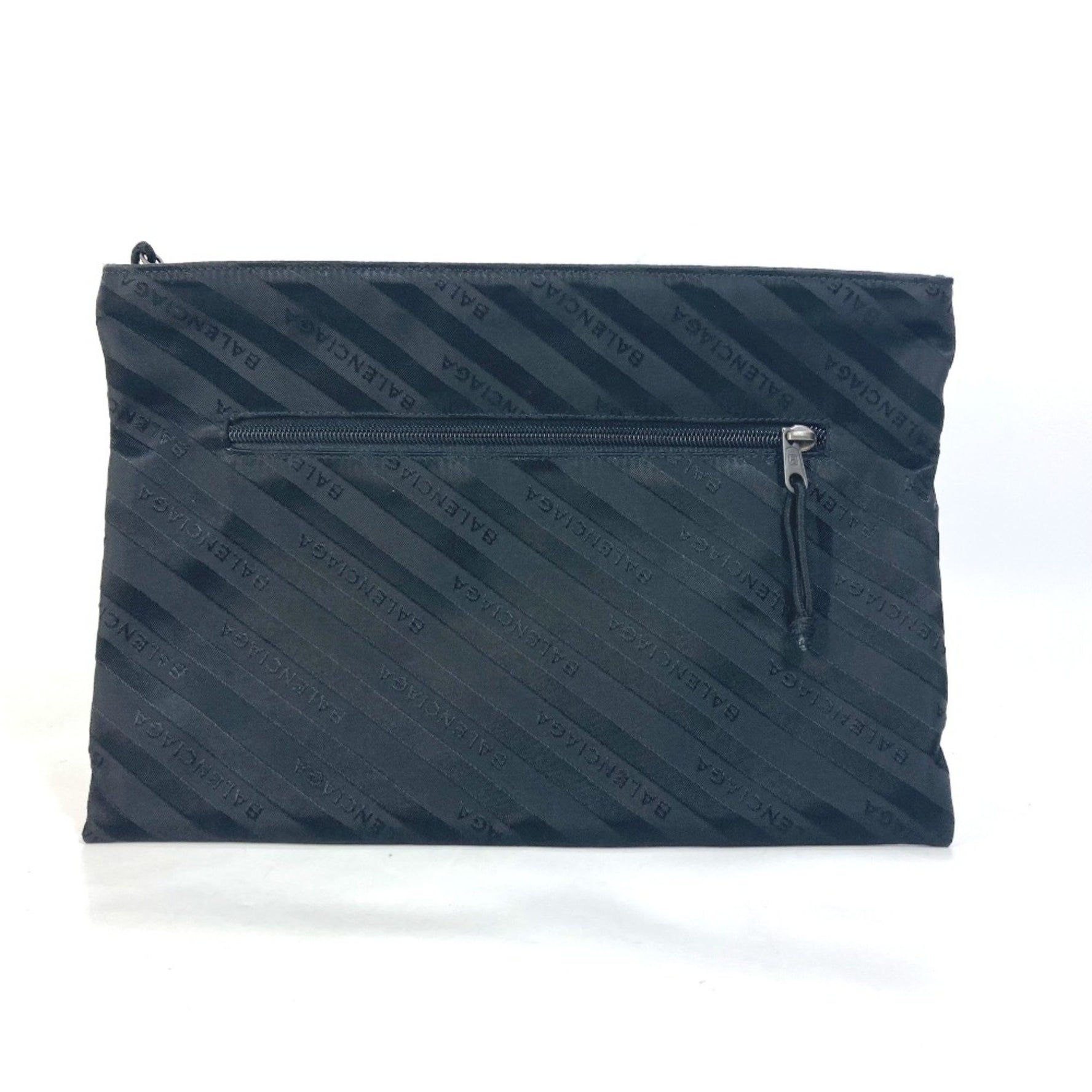 Balenciaga logo bag pouch Clutch bag Black
