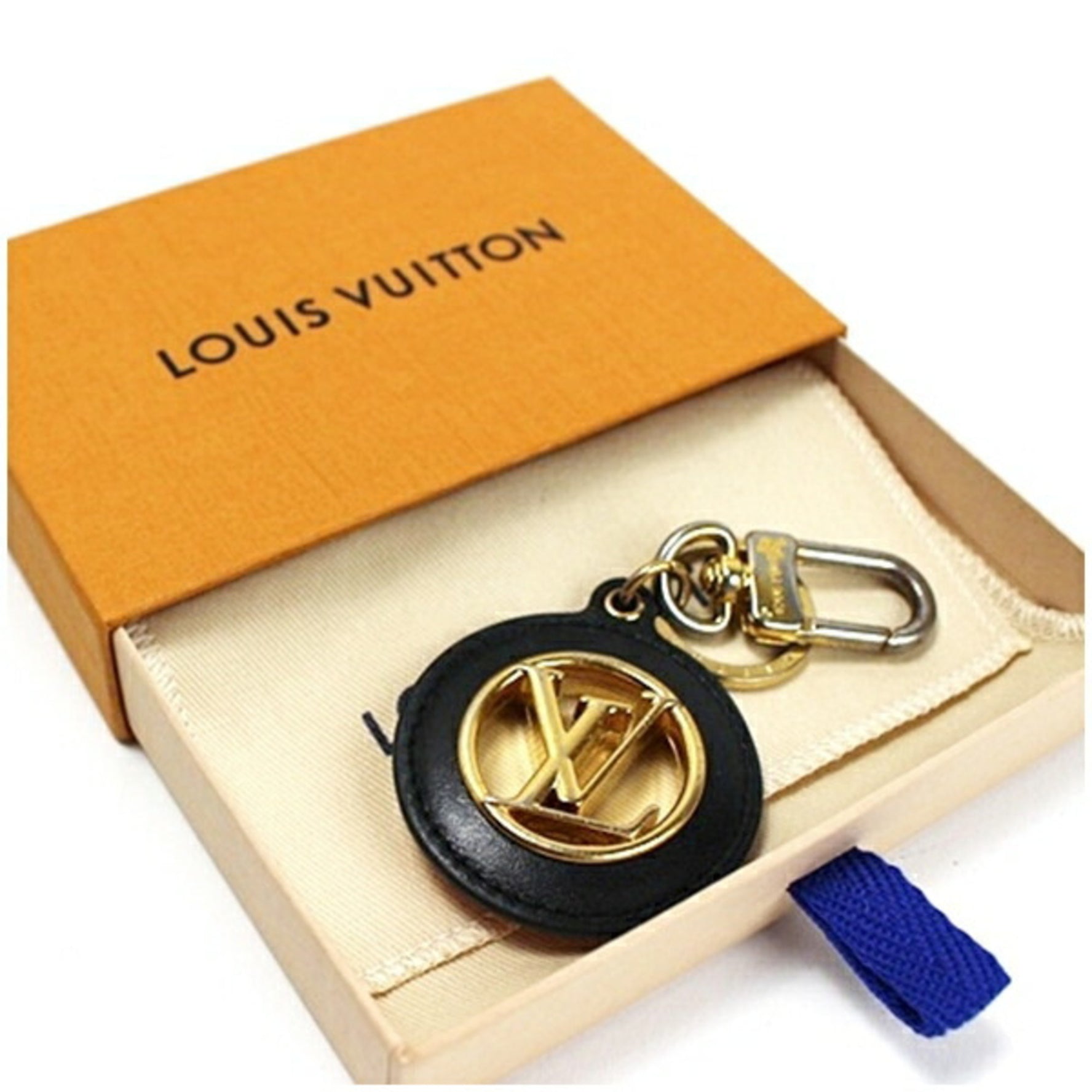 Louis Vuitton Keyring Porte Cle Pont Neuf Black Pink LOUIS VUITTON Keychain