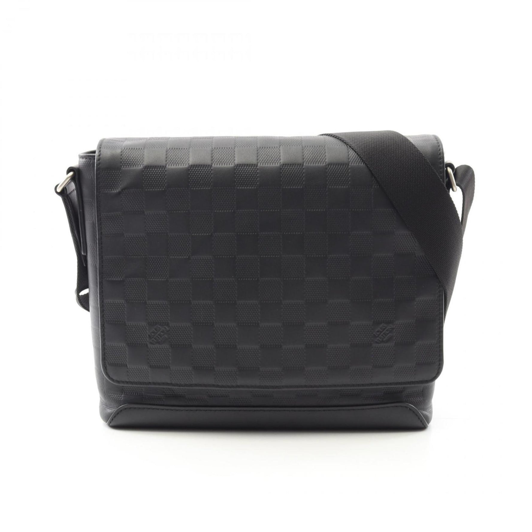 Louis Vuitton District PM Shoulder Bag in Damier Infini Leather, Black