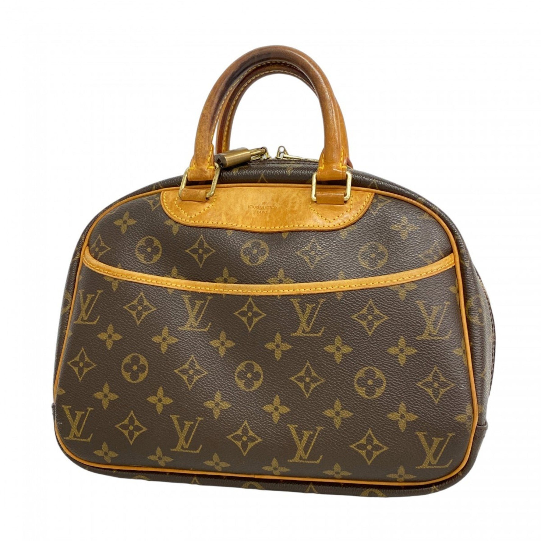 Louis Vuitton Monogram Trouville Handbag M42228 Brown Women's