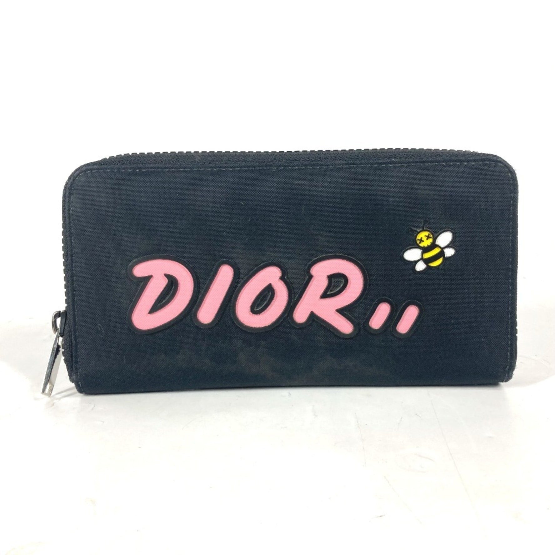 Christian Dior Dior KAWS collaboration round long wallet nylon black