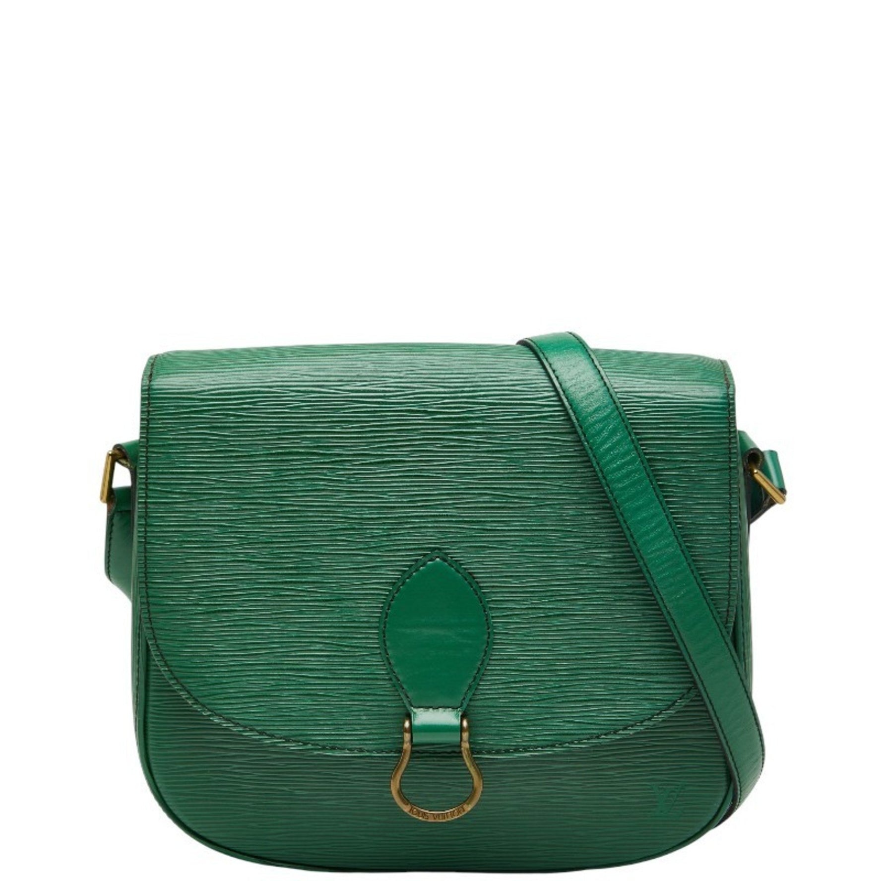 Louis Vuitton Epi Saint-Cloud Shoulder Bag Borneo Green Leather LOUIS VUITTON