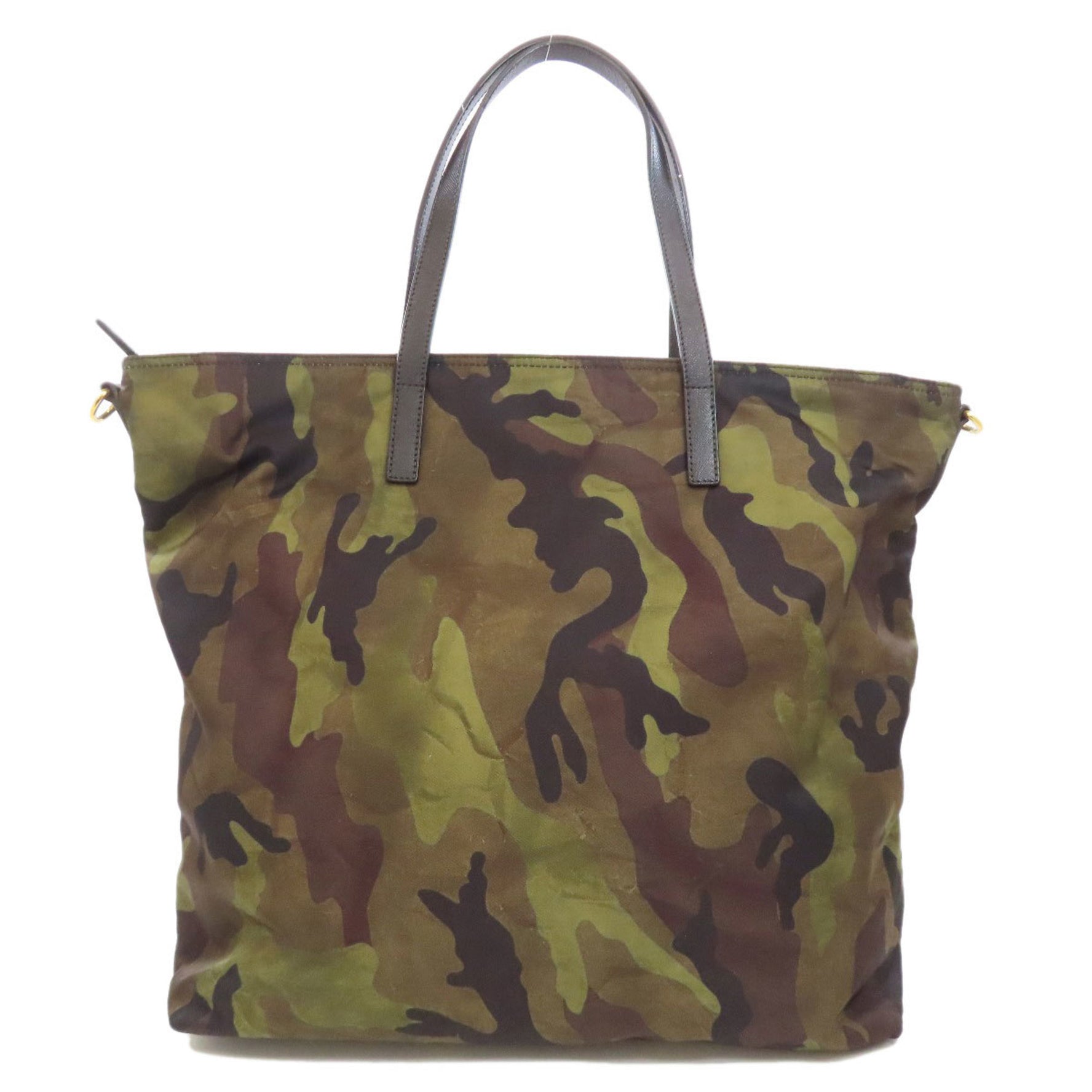 Prada camouflage tote bag, nylon material