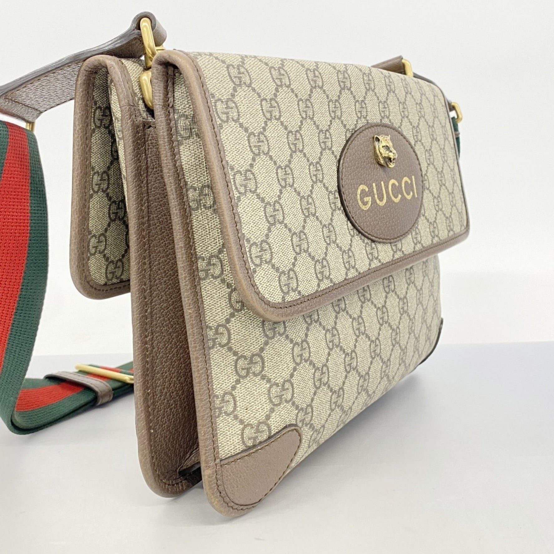Gucci GG Supreme Sherry Line Shoulder Bag Brown Men's/Women's P1118516