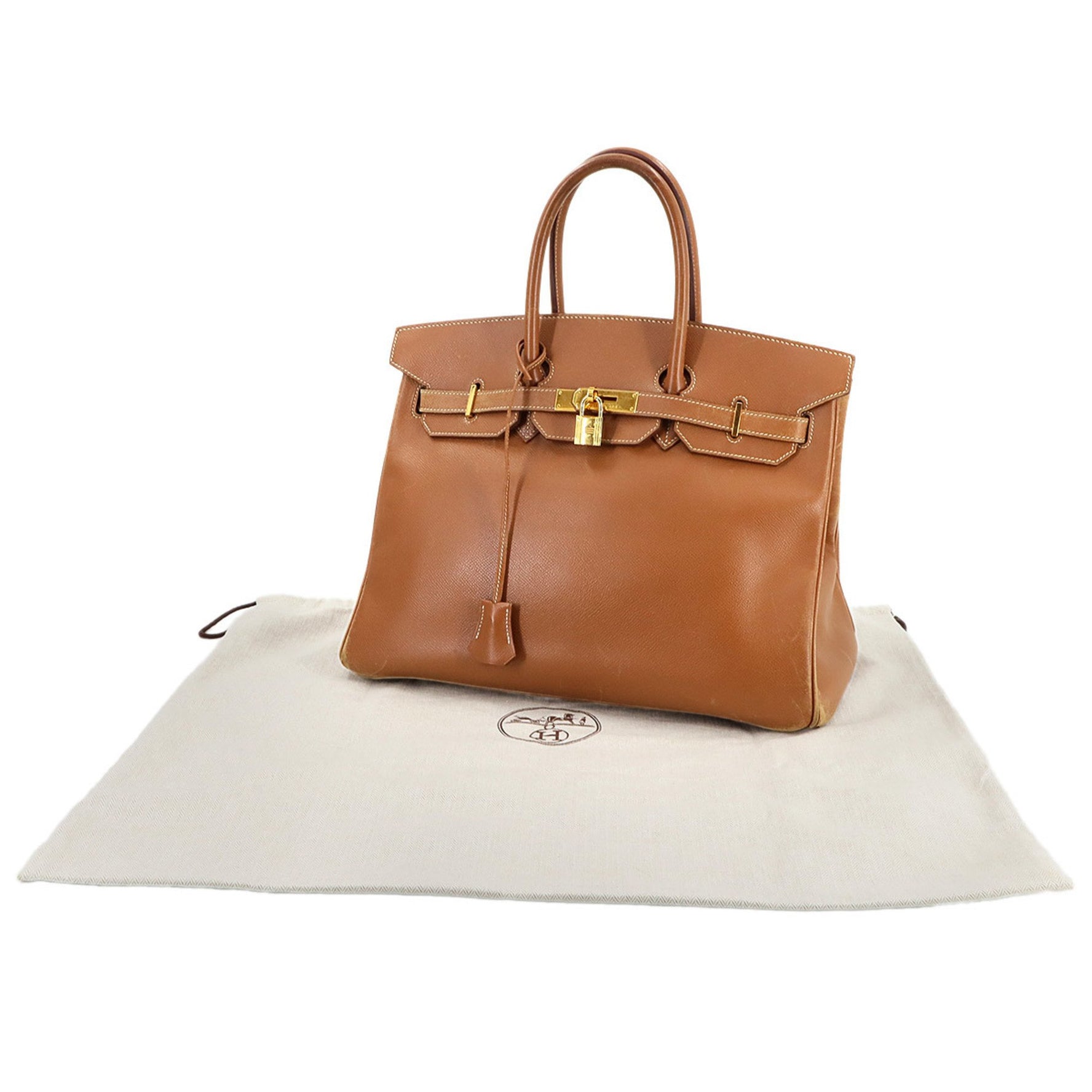 Hermes Hermès Birkin 35 Handbag, Couchvel Epsom, Gold, D Stamp, Gold Hardware,