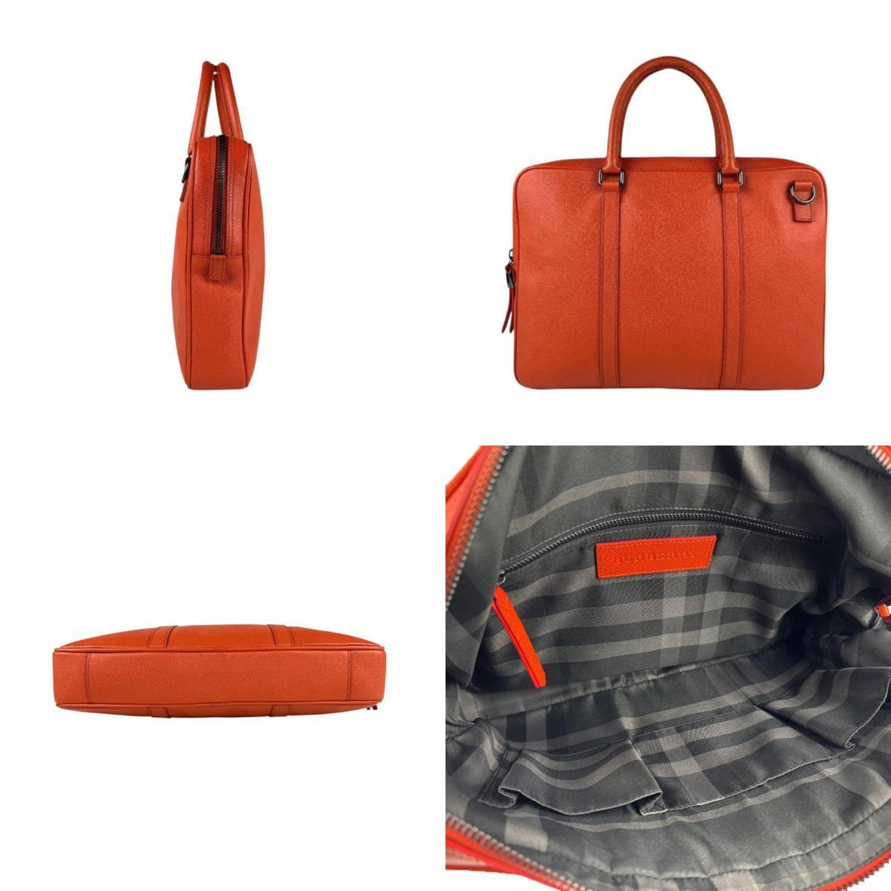Burberry BURBERRY Handbag Shoulder Bag Leather Orange Men's z5028