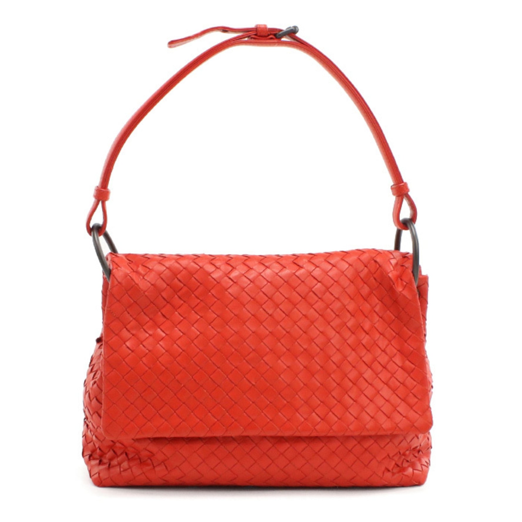 BOTTEGA VENETA Bottega Veneta One-Shoulder Intrecciato Shoulder Bag Red