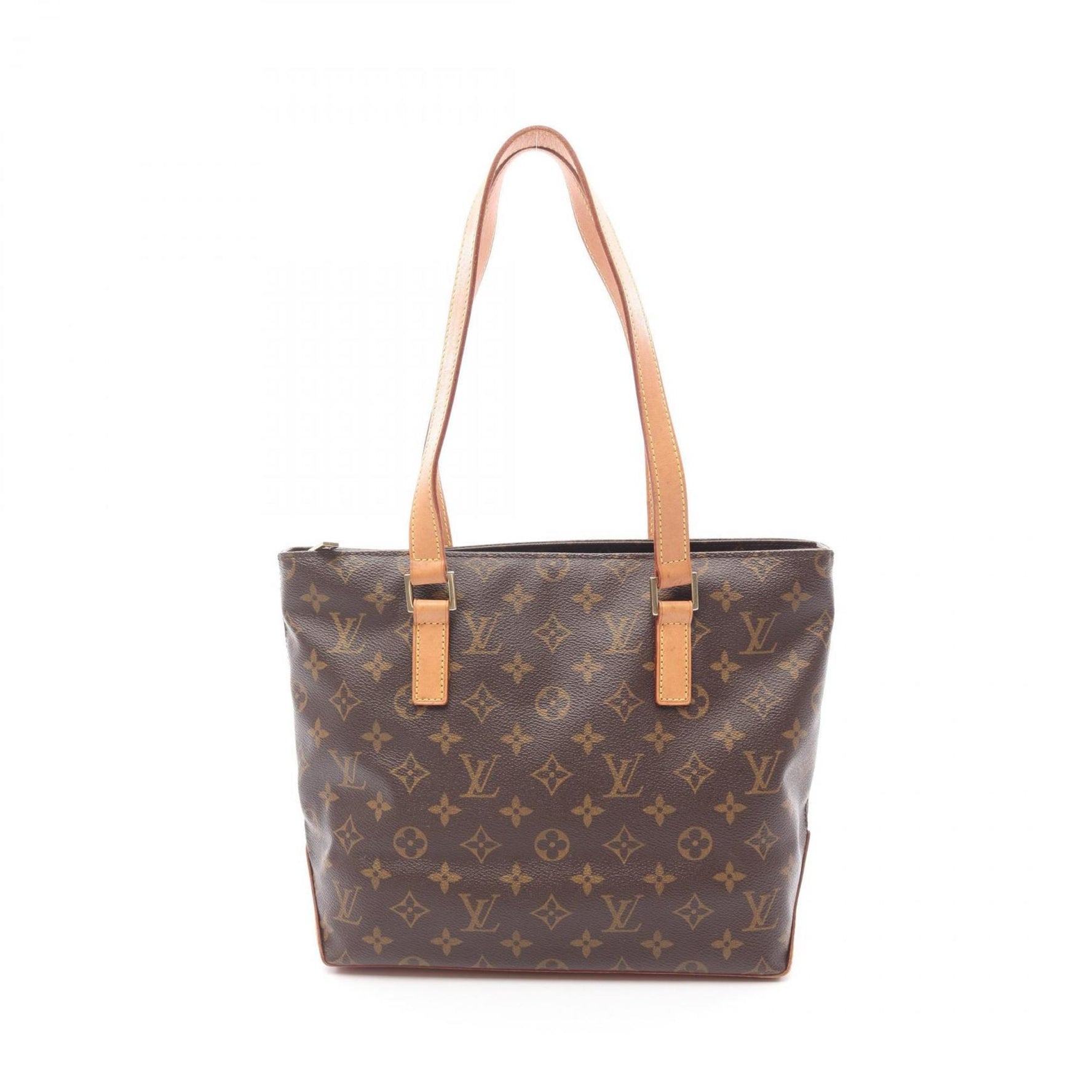 Louis Vuitton Cabas Piano Shoulder Bag Coated Canvas Leather Monogram Brown