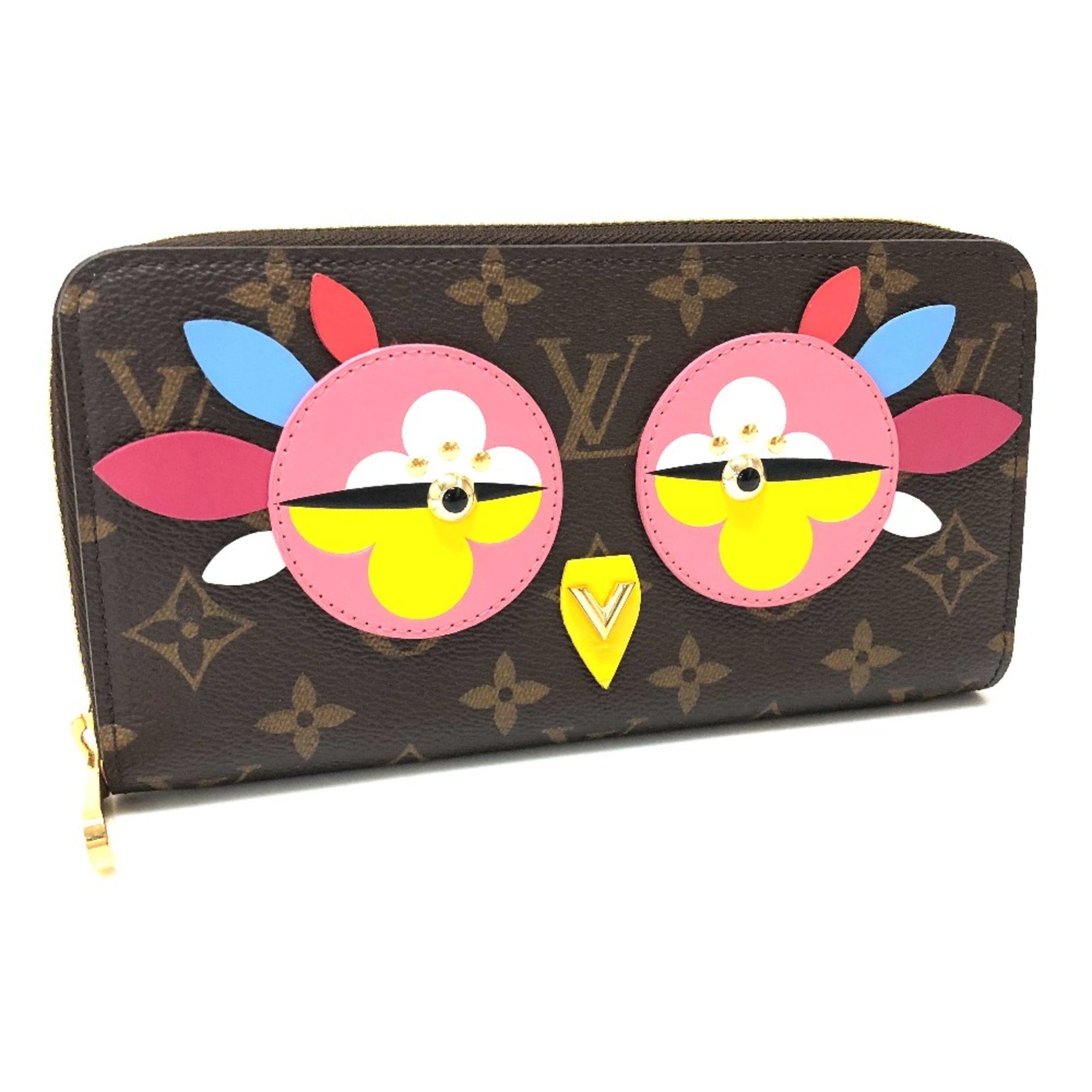 Louis Vuitton Monogram Lovely Bird Zip Around Long Wallet Long Wallet