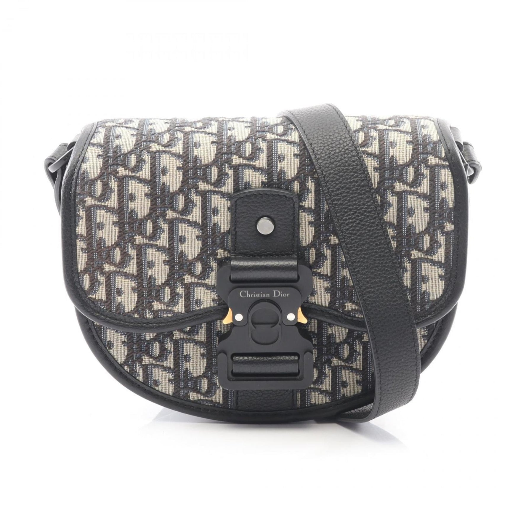 Christian Dior Dior GALLOP Oblique Shoulder Bag, Canvas and Leather, Beige, Navy, Black