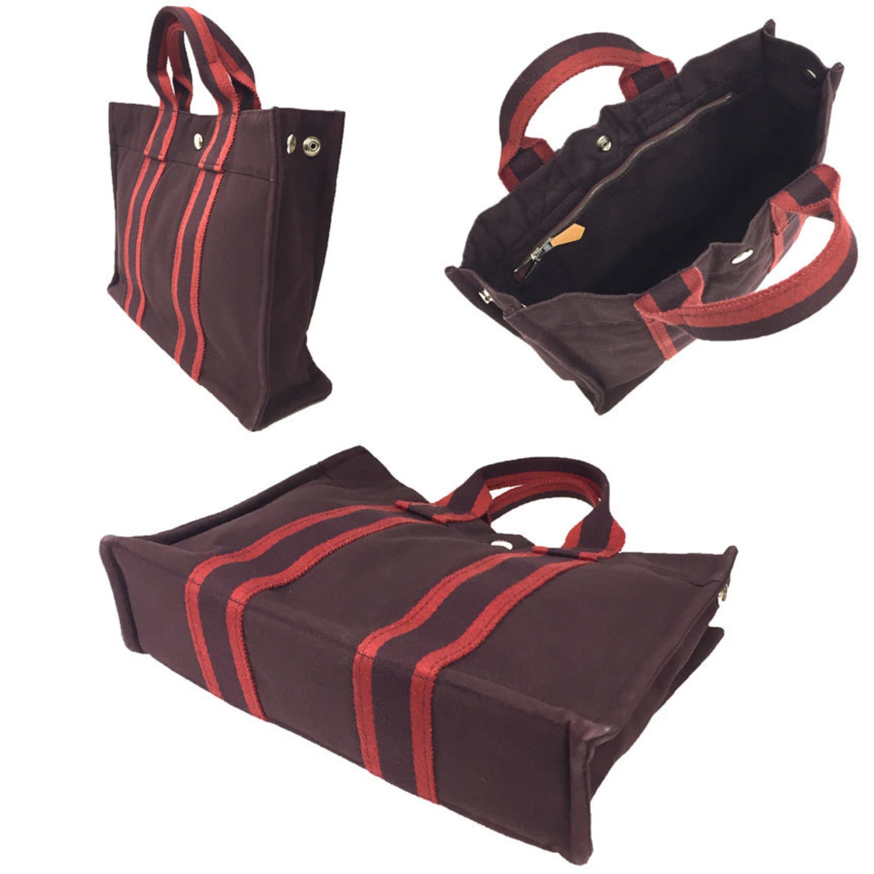 HERMES Foul Tote PM Bag, Hand Tote, Bordeaux, Hermes Bag