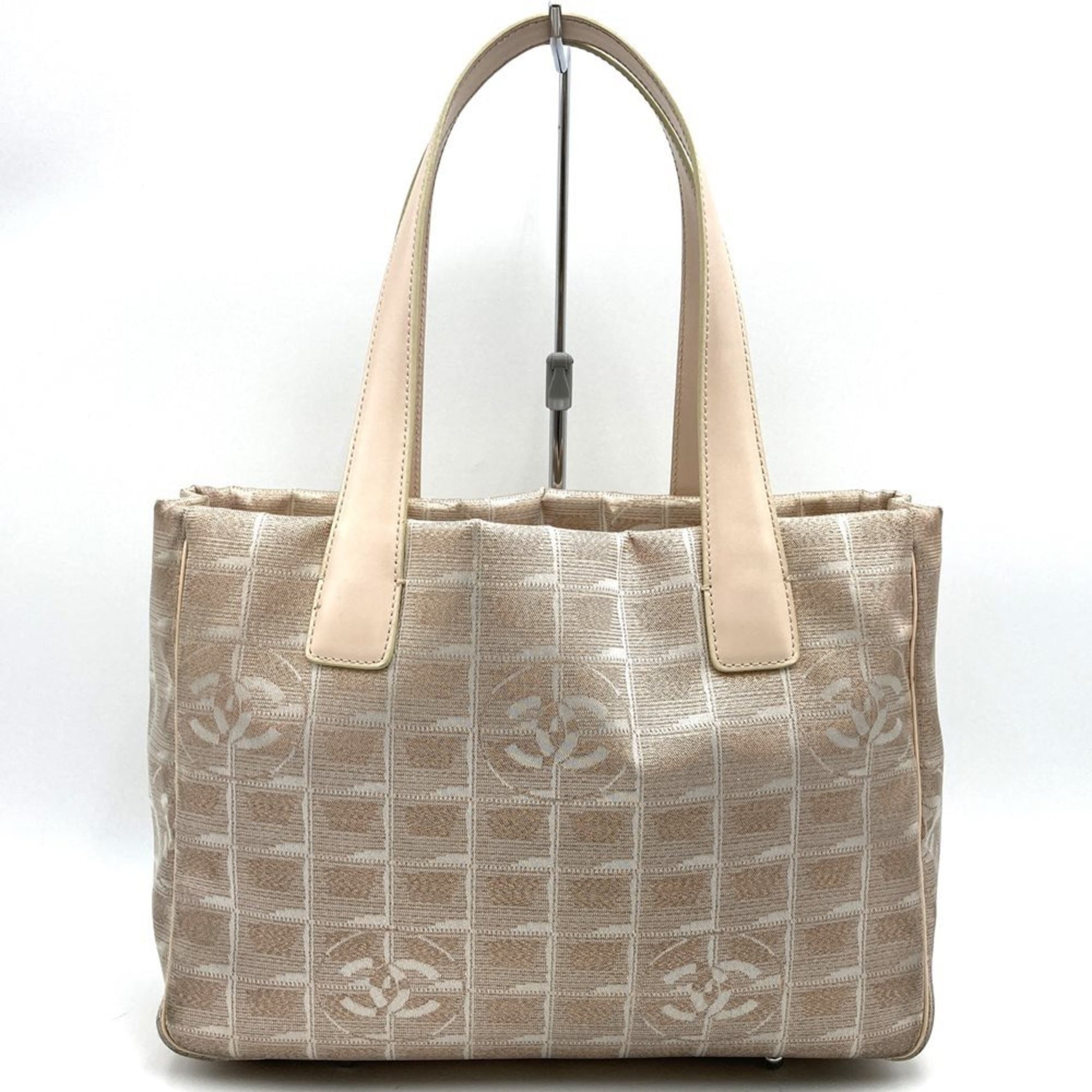 CHANEL New Travel Line PM Tote Bag, Handbag, Nylon, Metallic Pink, for Men and Women