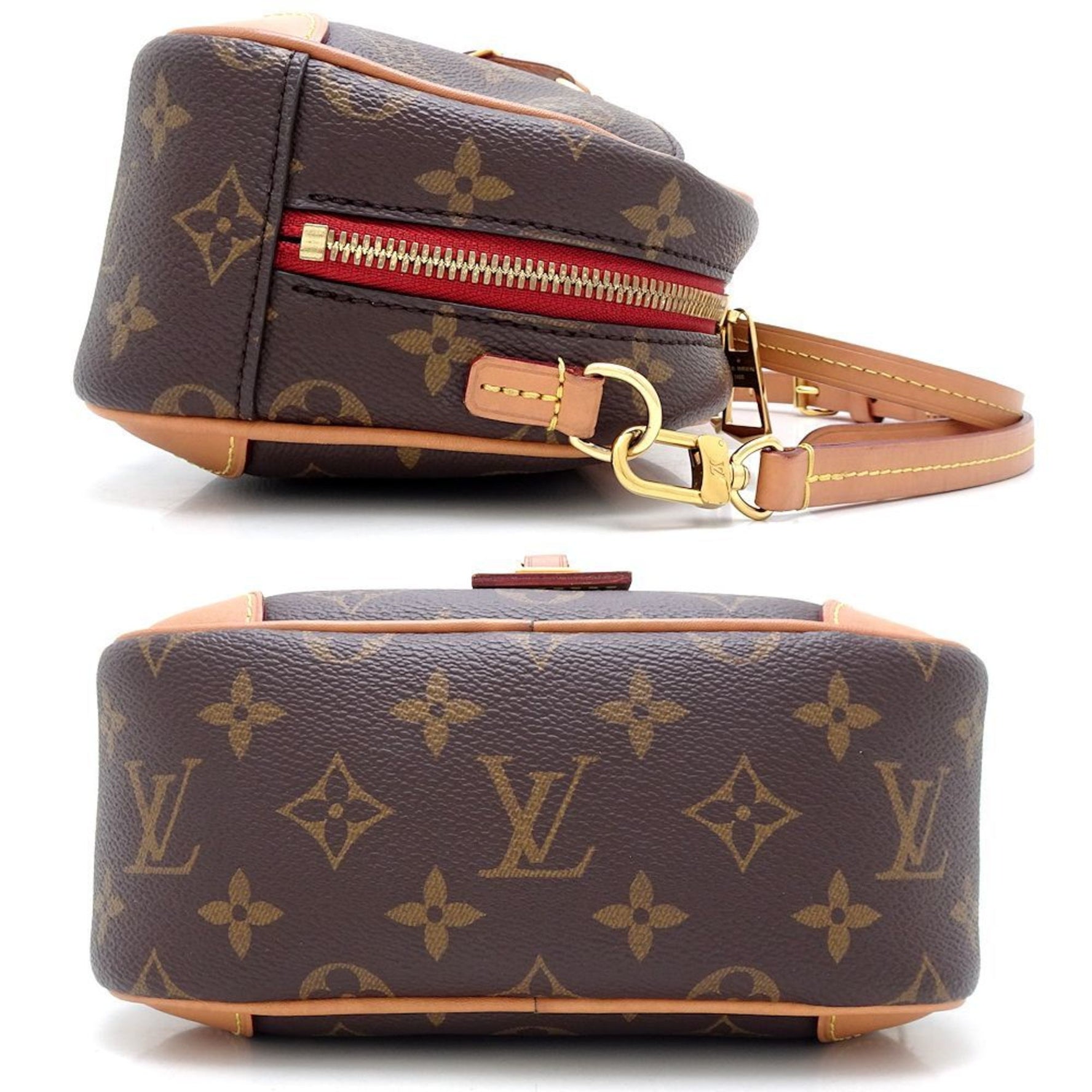 LOUIS VUITTON Louis Vuitton Monogram Deauville MINI M45528 Shoulder Bag Brown