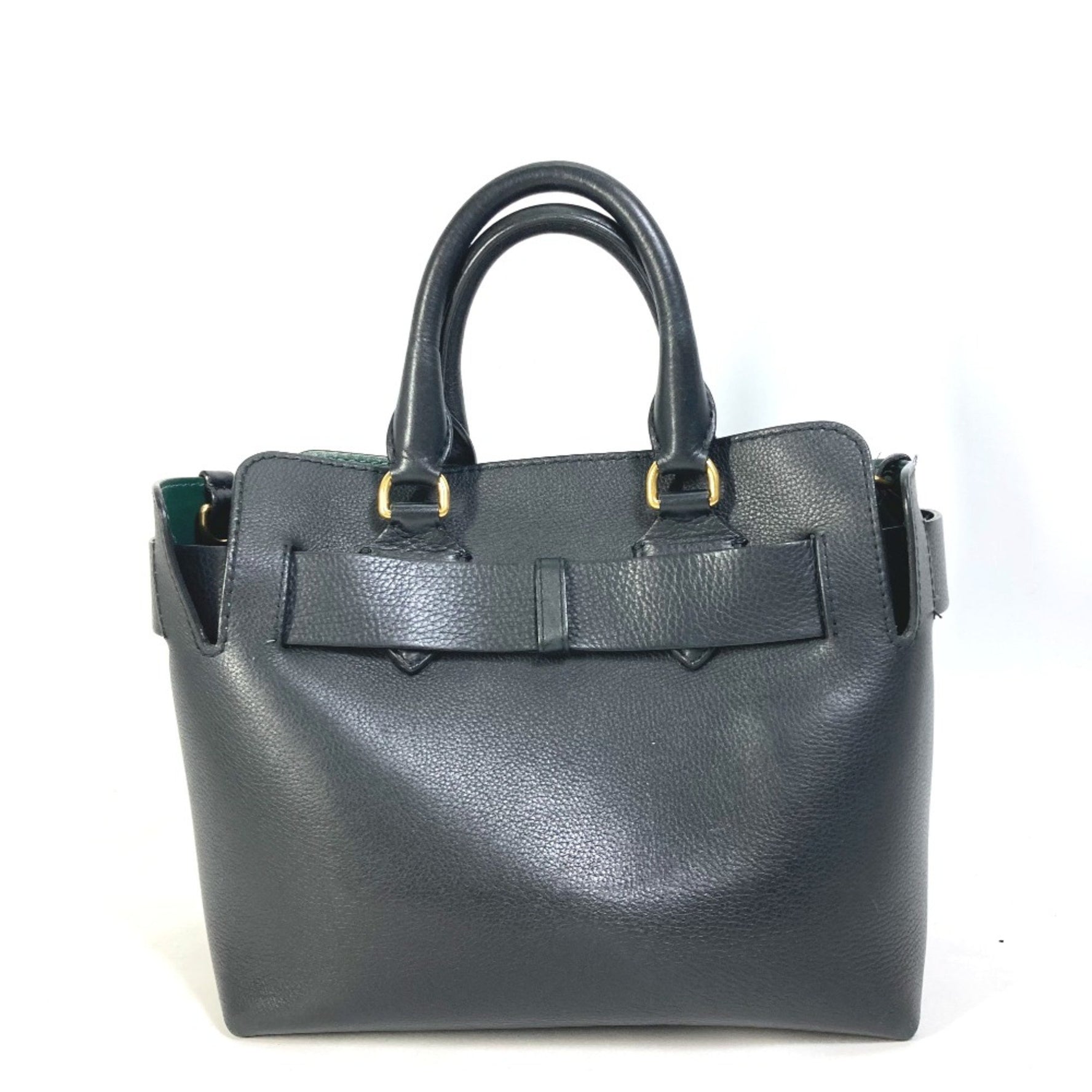 Burberry Hand Bag Shoulder bag 2WAY Shoulder Bag Black Green