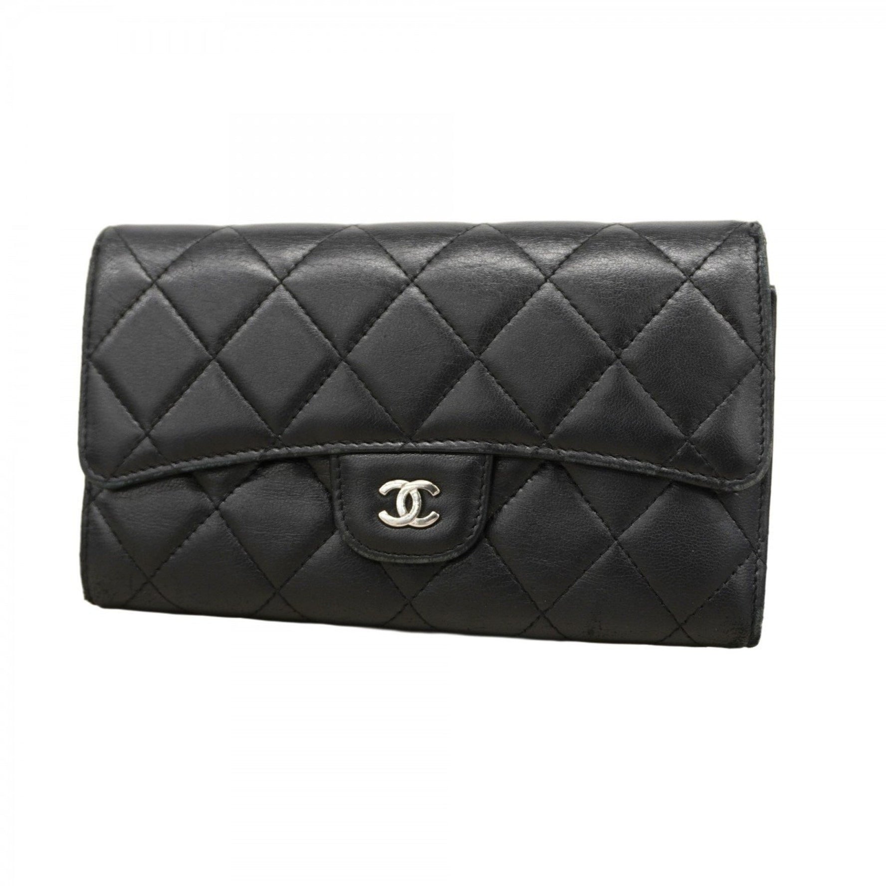 Chanel Matelasse Tri-fold Long Wallet in Lambskin
