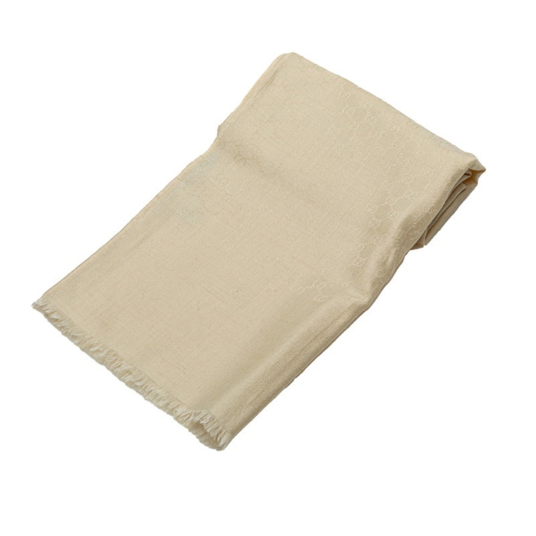 Gucci GG Stole Beige Ivory Cashmere Silk Women's GUCCI