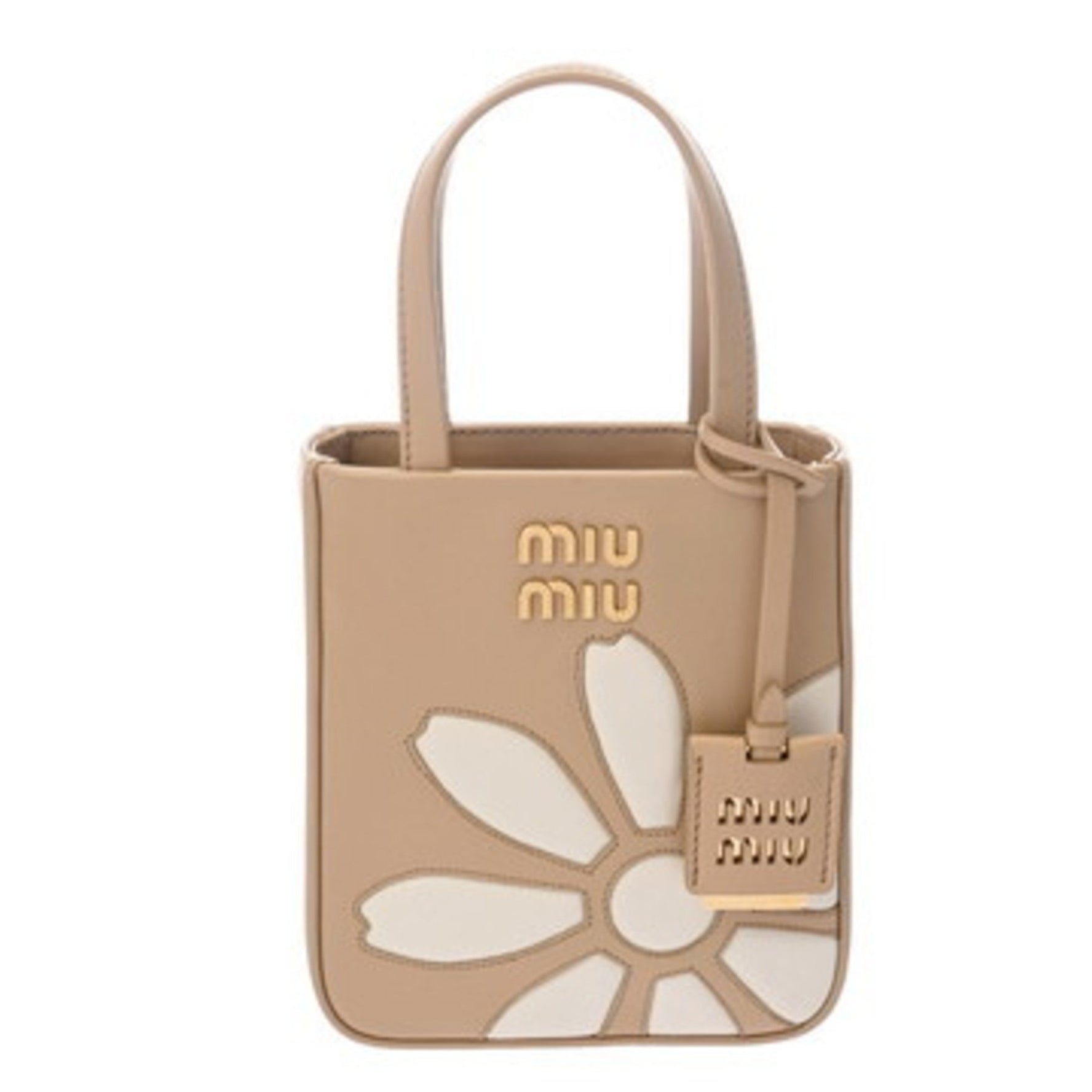 Miu Miu MIUMIU Miu Flower Motif Calfskin Handbag