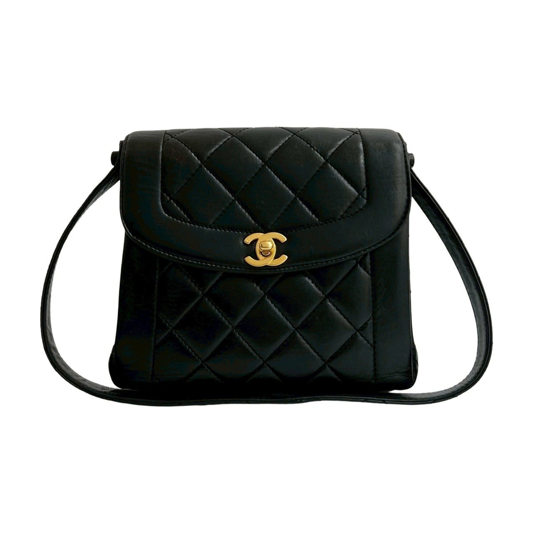 CHANEL Diana Flap Matelasse Coco Lambskin Semi-One Shoulder Bag