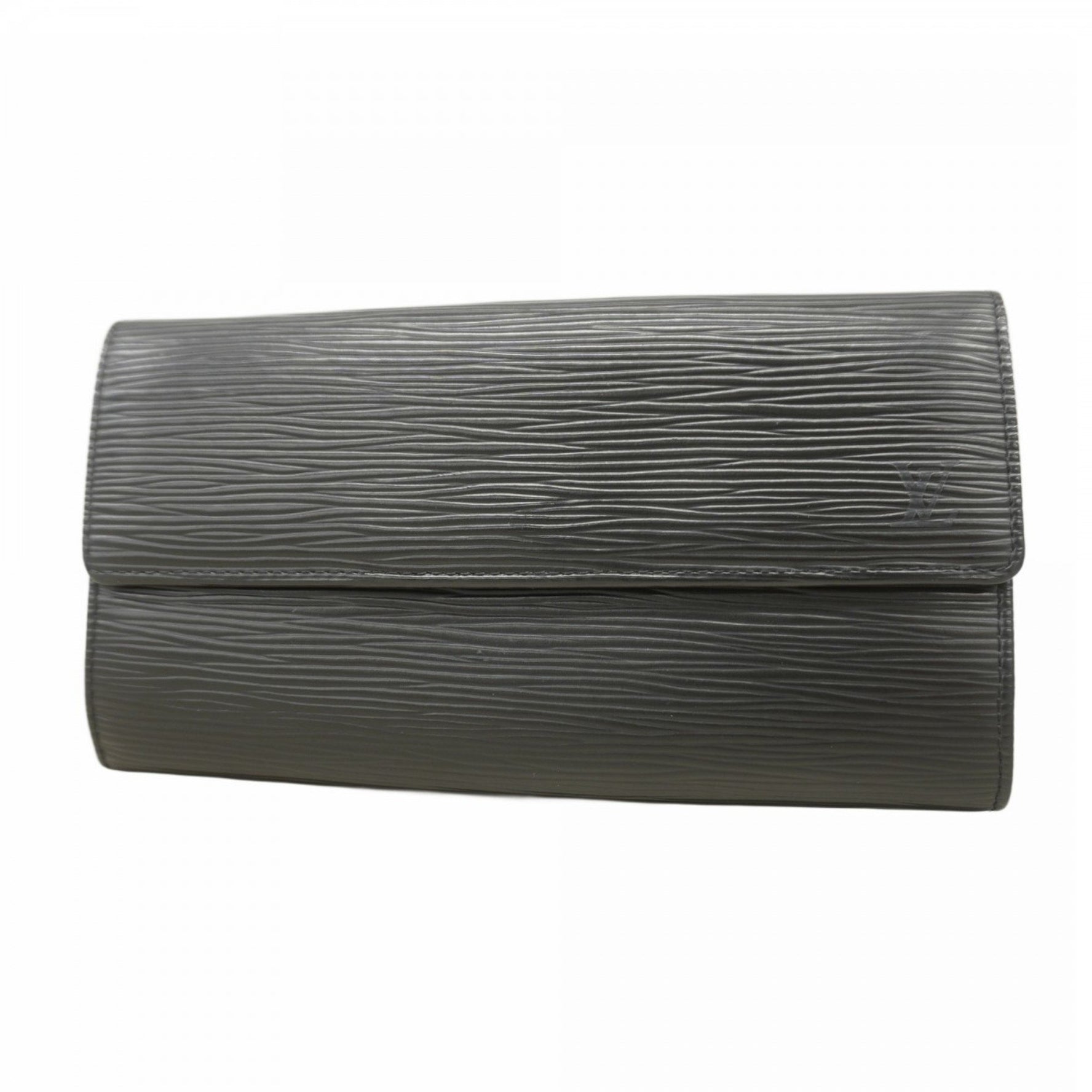 Louis Vuitton Epi Leather Long Wallet Porte Monnaie Credit M63592 Noir Women's