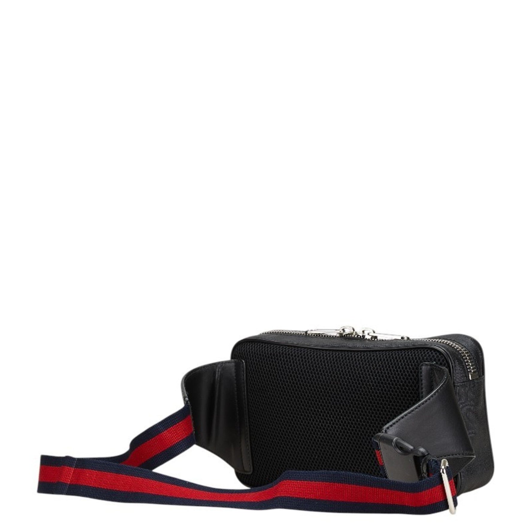 Gucci GG Supreme Sherry Line Body Bag, Belt Waist Bag in Black and Multicolor PVC Leather for Men