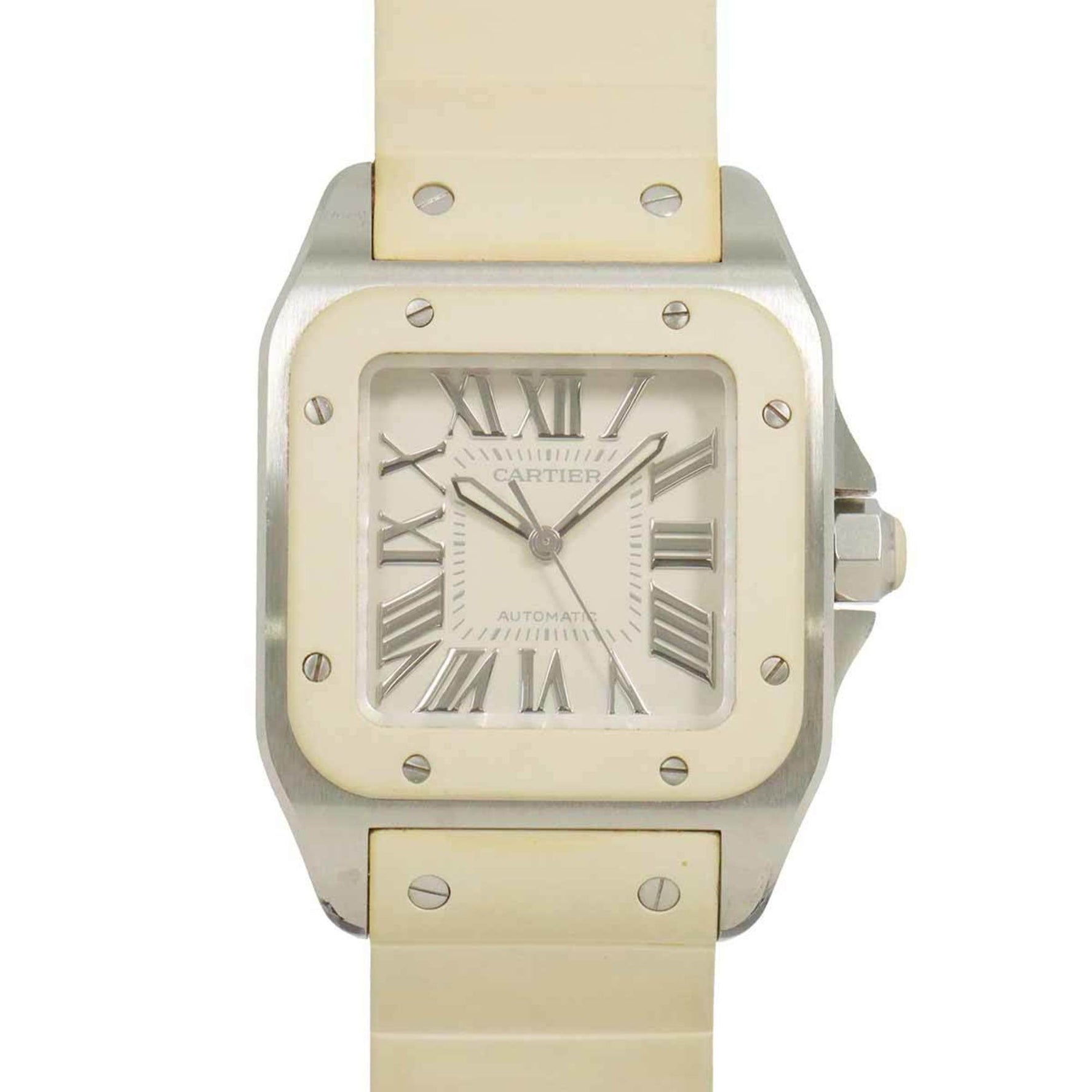 Cartier Santos 100 MM White Automatic Watch