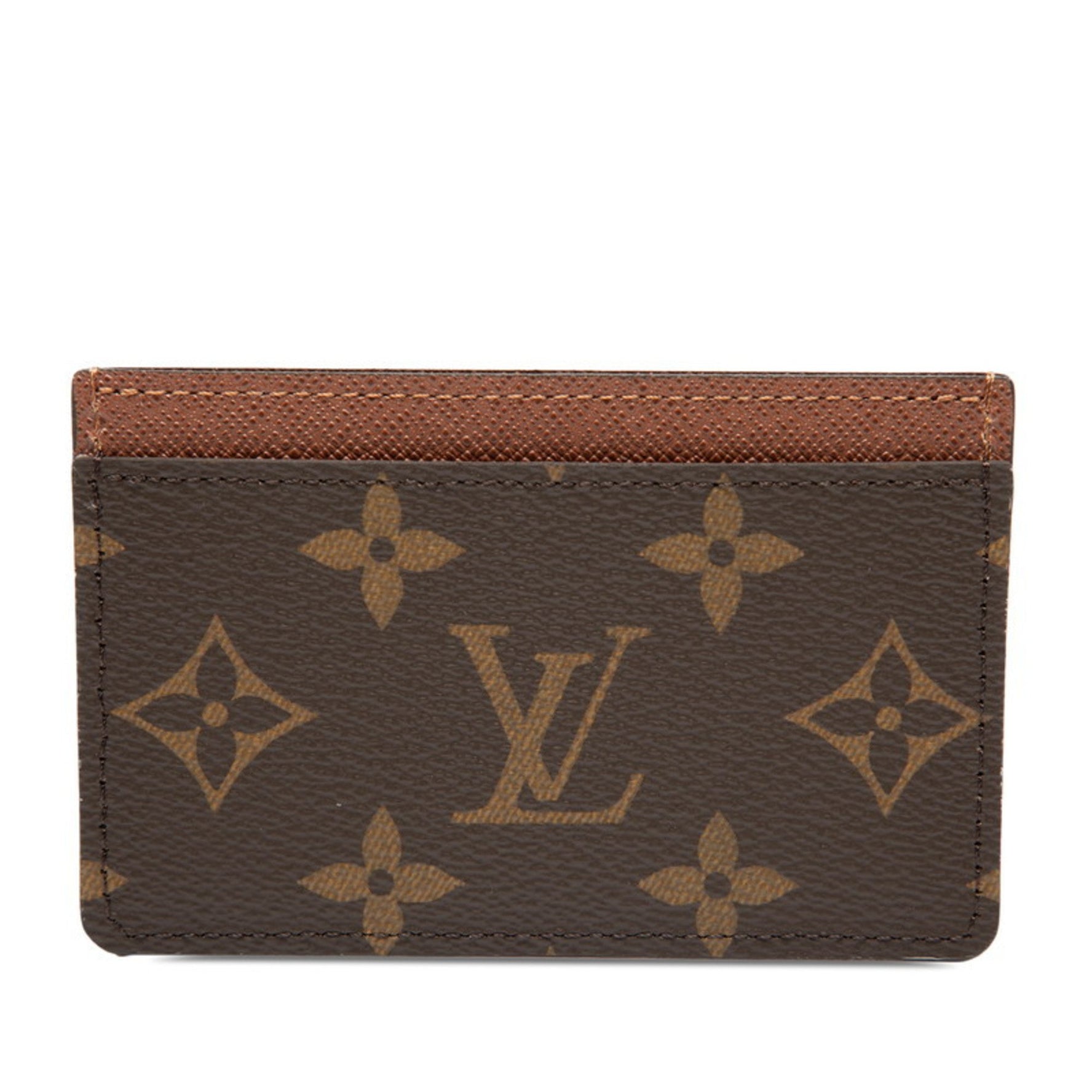 Louis Vuitton Monogram Porte Carte Sample Business Card Case/Card Case/Pass Case Leather LOUIS VUITTON