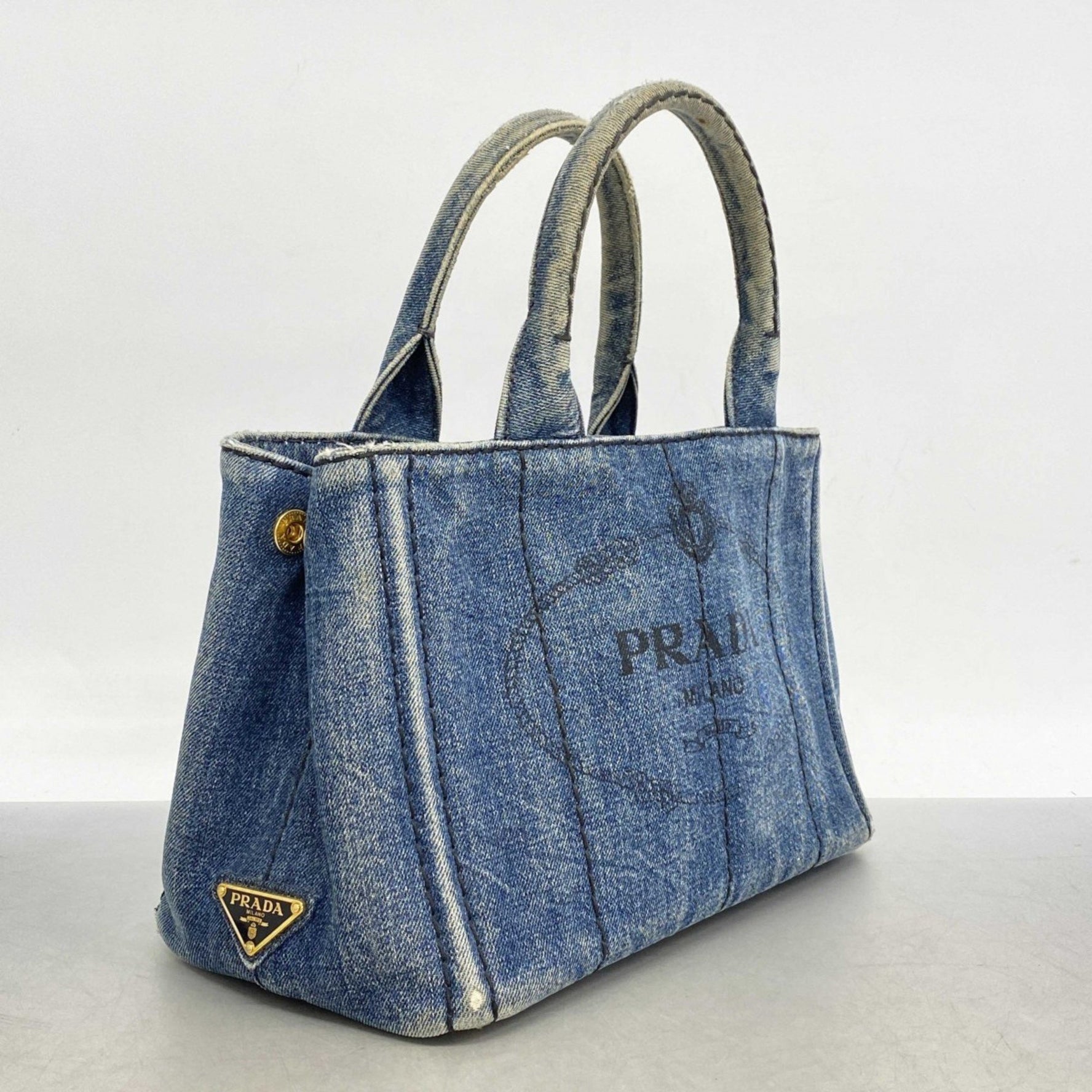 Prada Canapa Denim Tote Bag