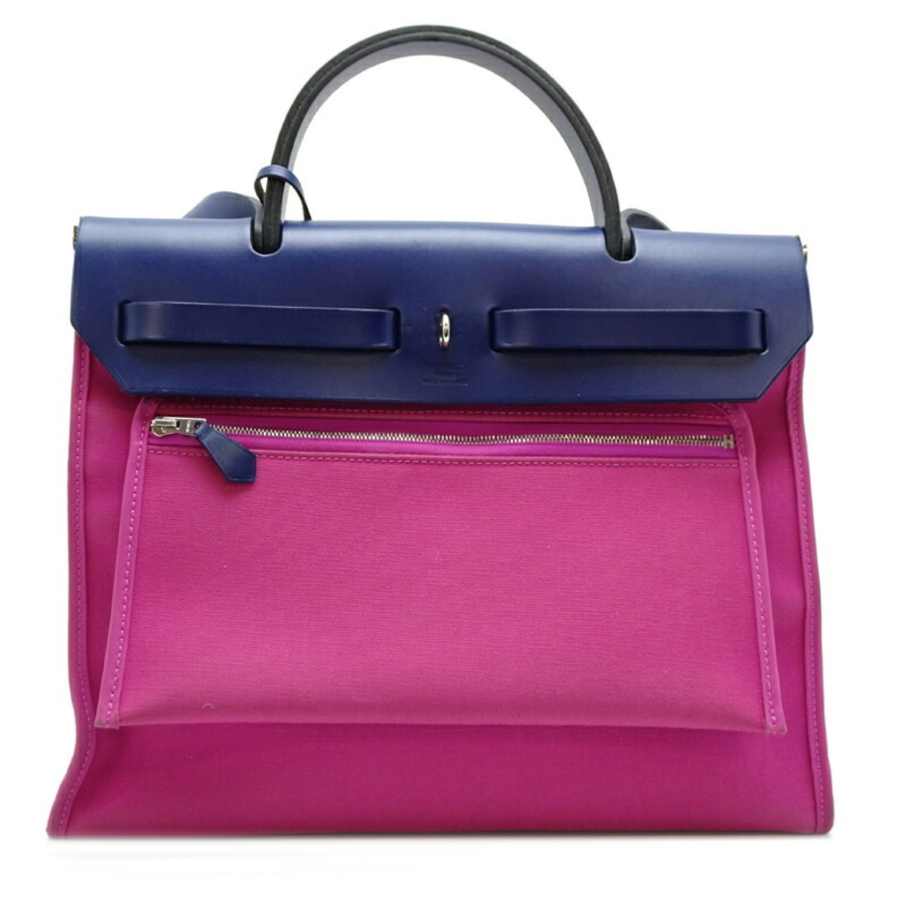 Hermes Airbag Zip PM C Stamp 2018 Shoulder Bag Toile Officier Magnolia (Pink)