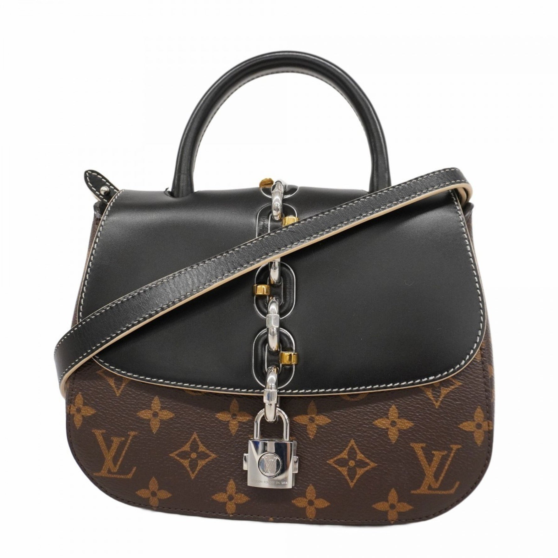 Louis Vuitton Monogram Chain It PM Handbag M44115 Brown Noir Women's