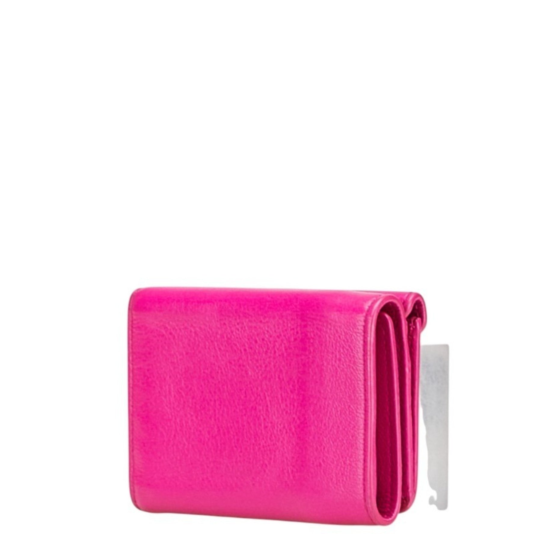 Balenciaga Paper Mini Wallet, Tri-fold Compact Leather