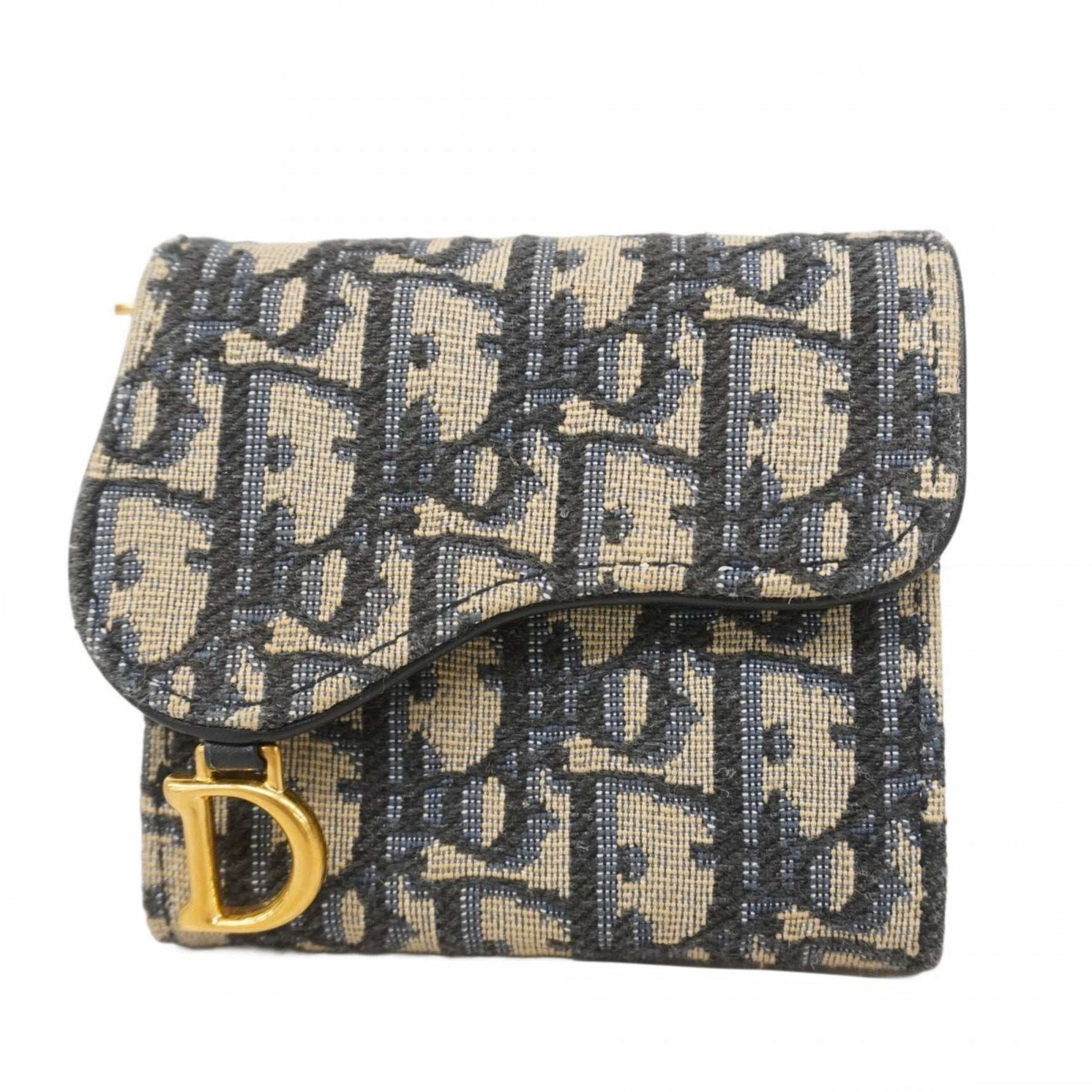 Christian Dior Tri-fold Wallet Olive Saddle Lavender