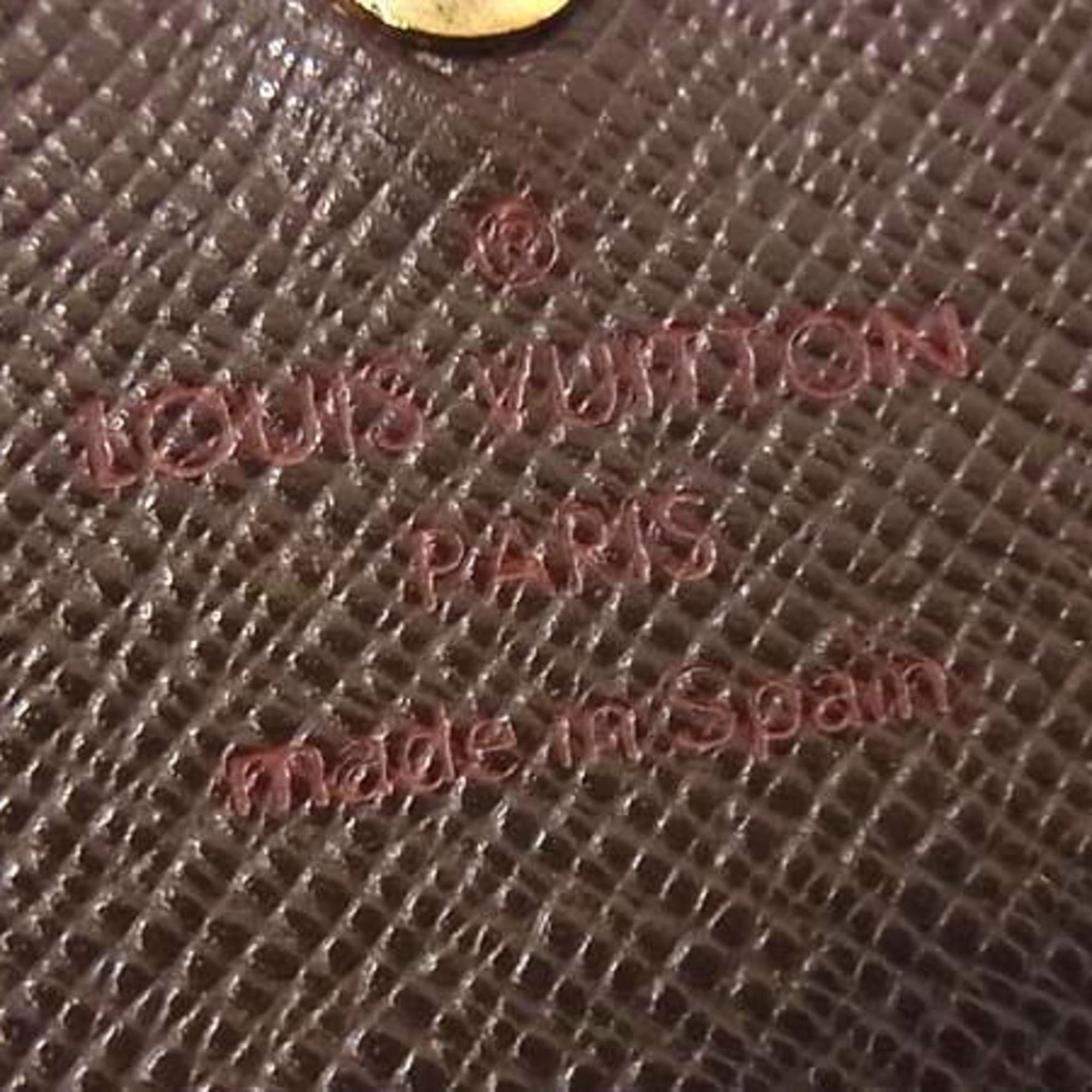 LOUIS VUITTON Damier Porte Monnaie Bi-fold Wallet Leather