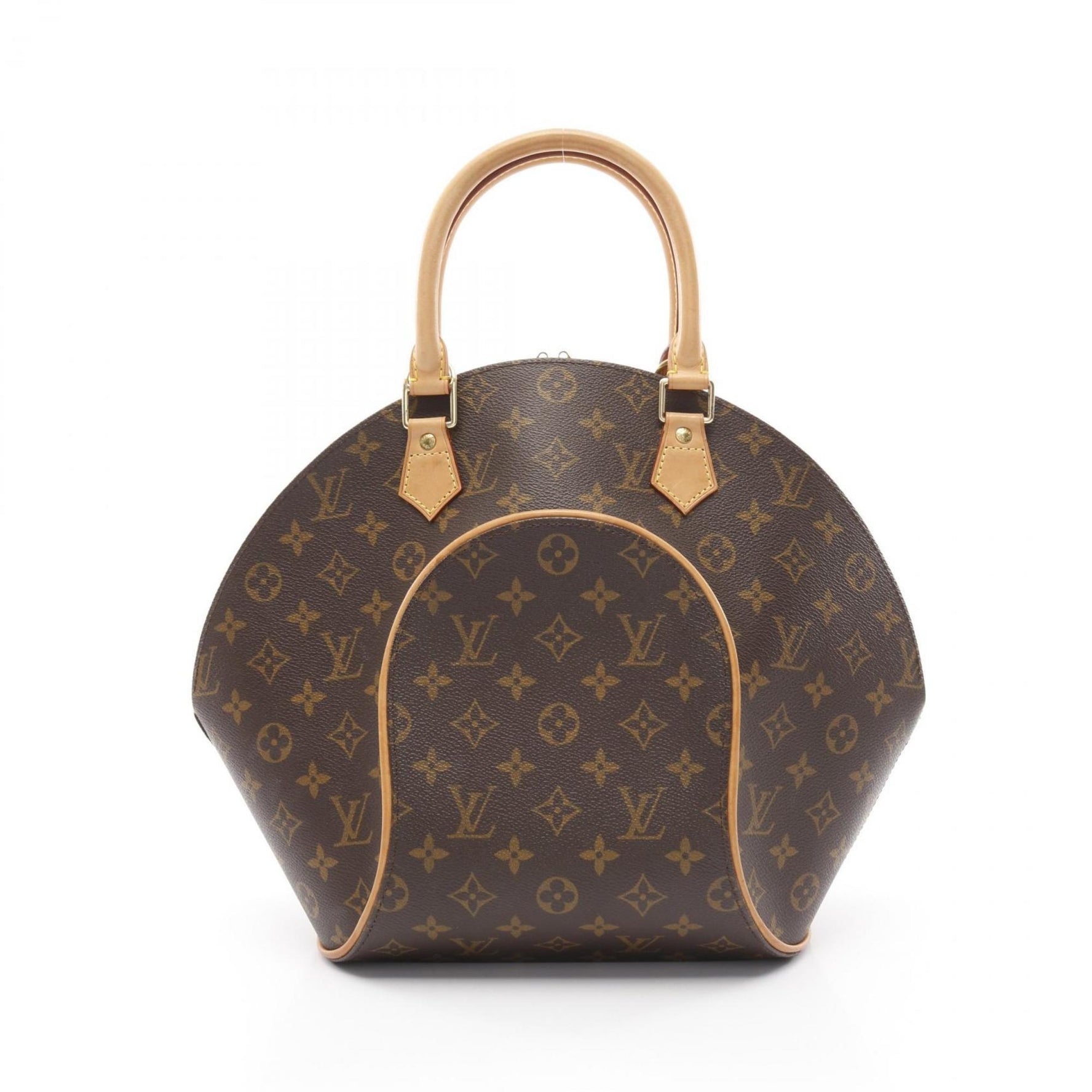Louis Vuitton Ellipse MM Handbag Coated Canvas Leather Monogram Brown