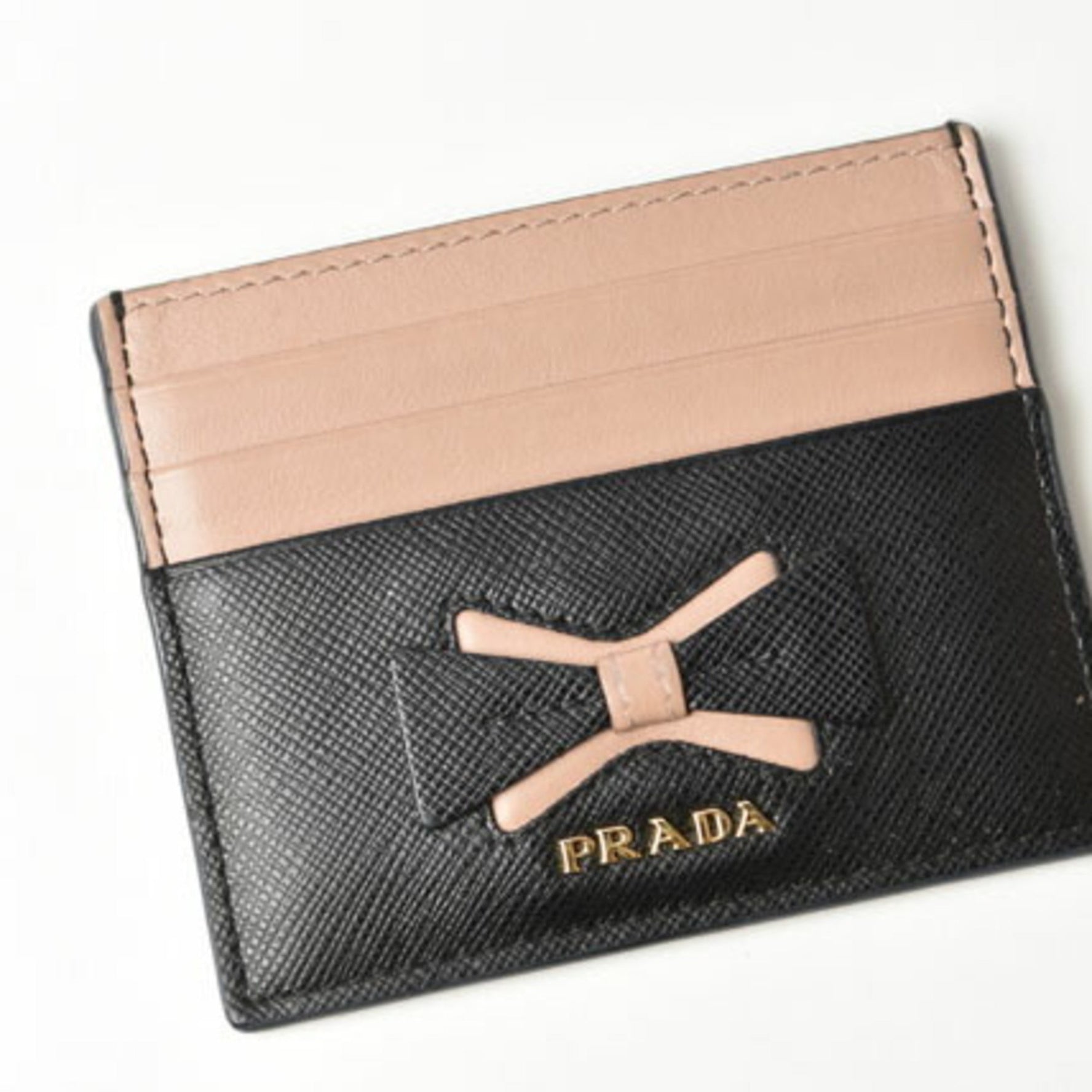 PRADA Card Case/Business Holder SAFFIANO/Saffiano NERO/Black 1MC025