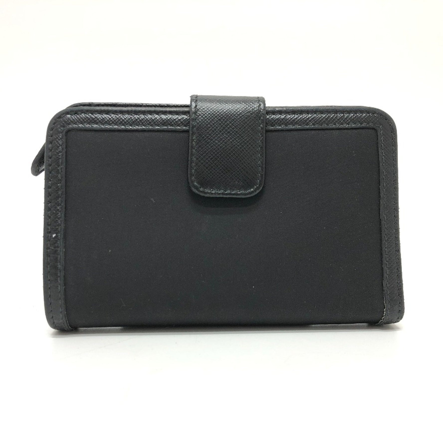 PRADA 1ML225 Folded wallet Black GoldHardware