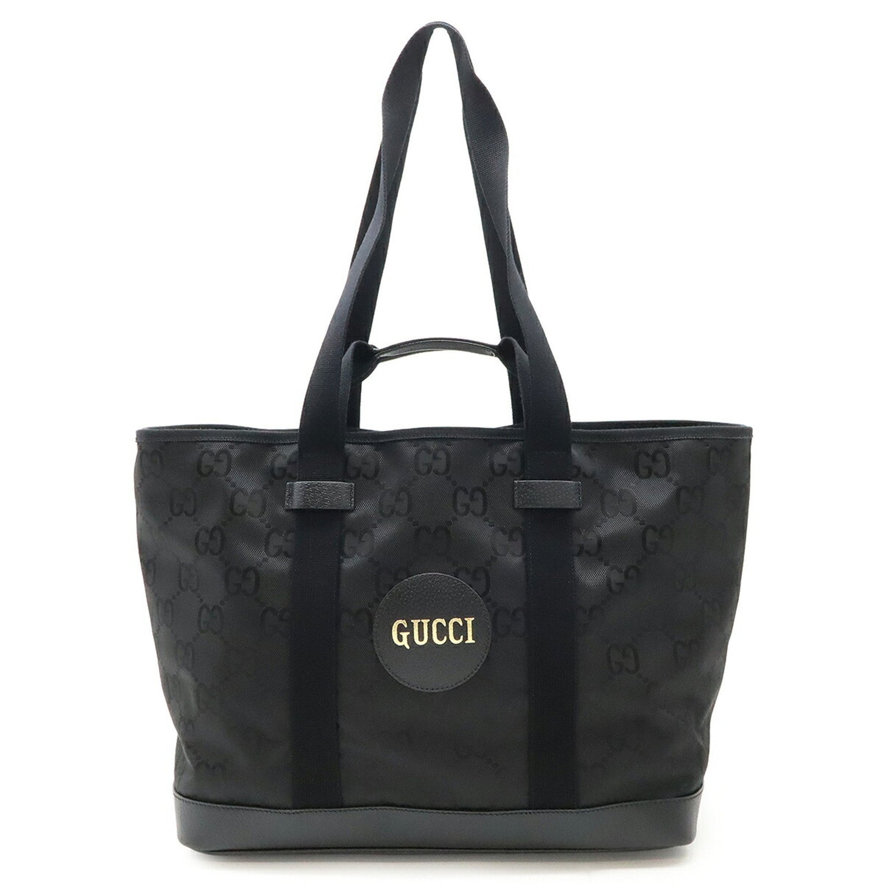 GUCCI Off The Grid Large Tote Shoulder Bag in Black Nylon Canvas (746037)