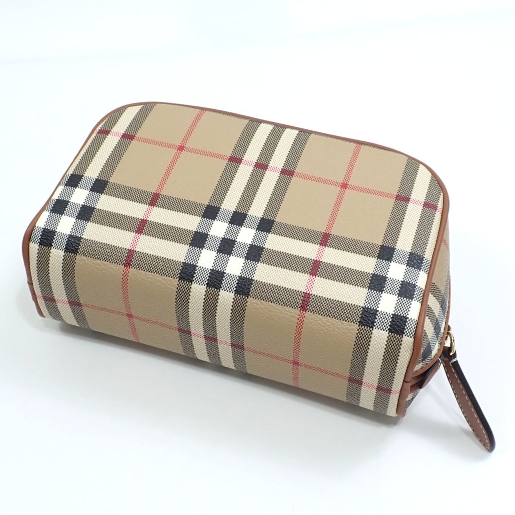 Burberry Small Check Travel Pouch, Archive Polyurethane, etc., Cosmetics